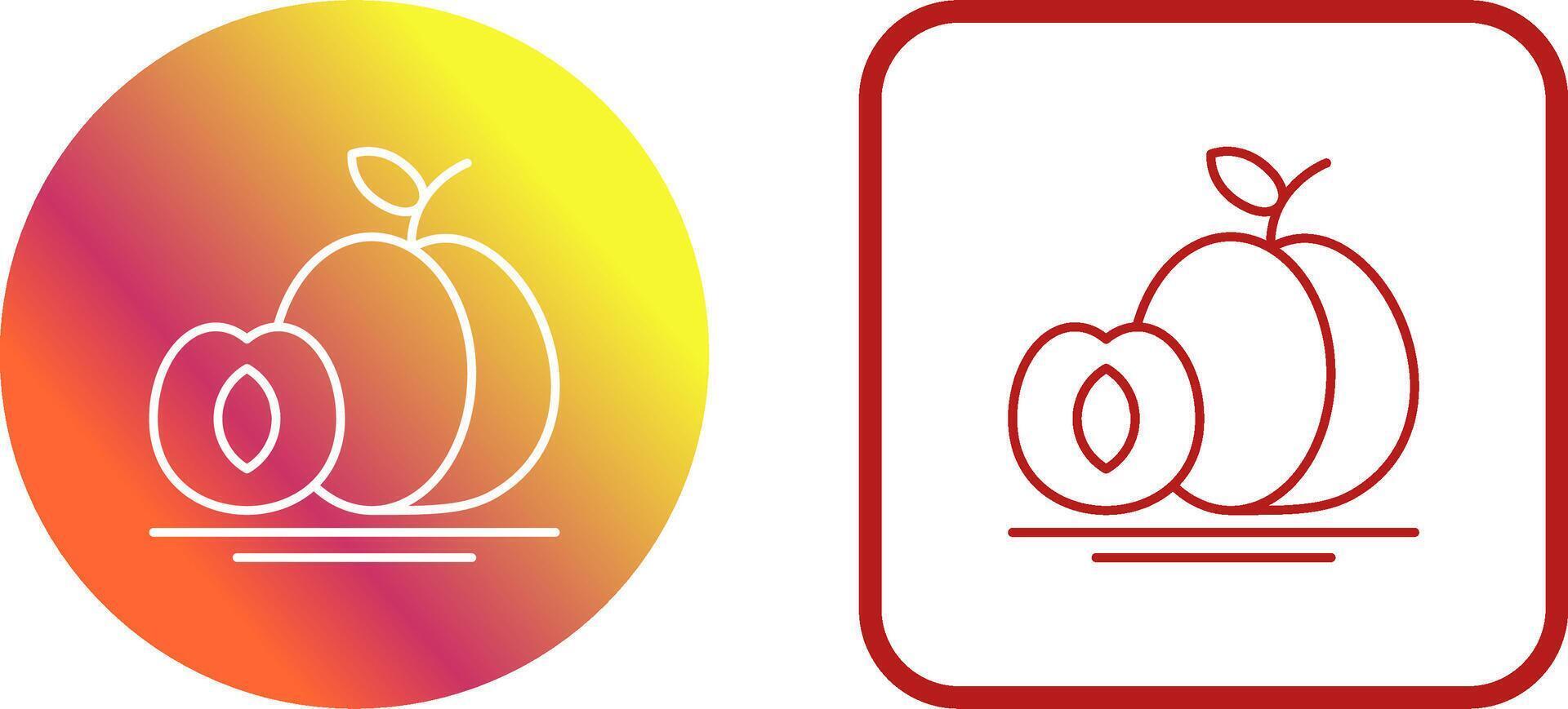 Apricot Icon Design vector
