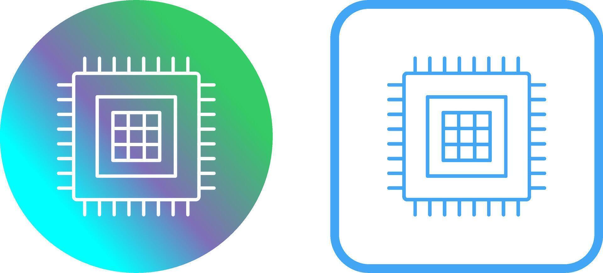 Processor Icon Design vector
