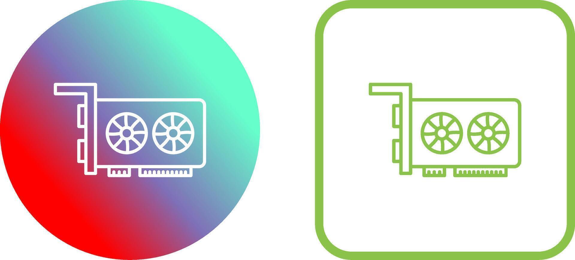 Graphic Card Icon Design vector