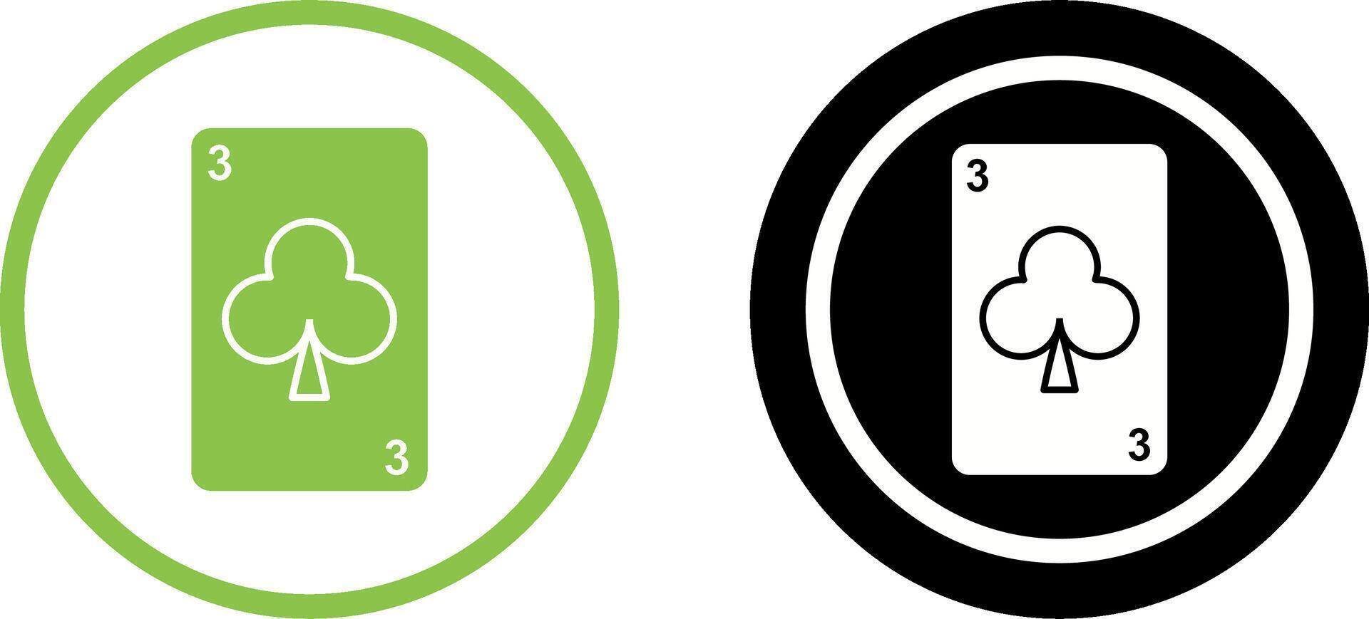 Clubs Card Icon Design vector
