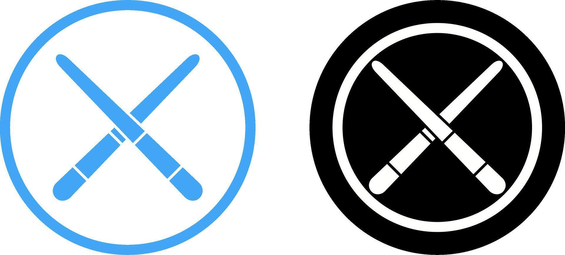 Pool Cue Icon Design vector