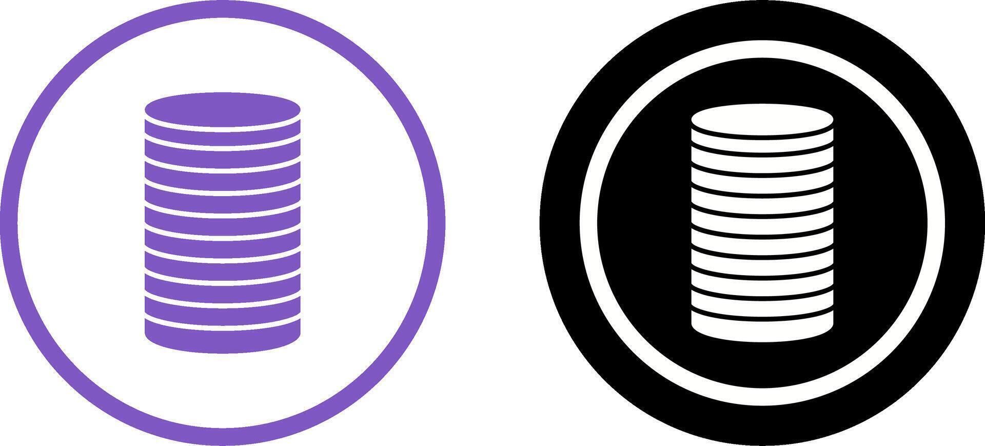 Stack of Coins Icon Design vector