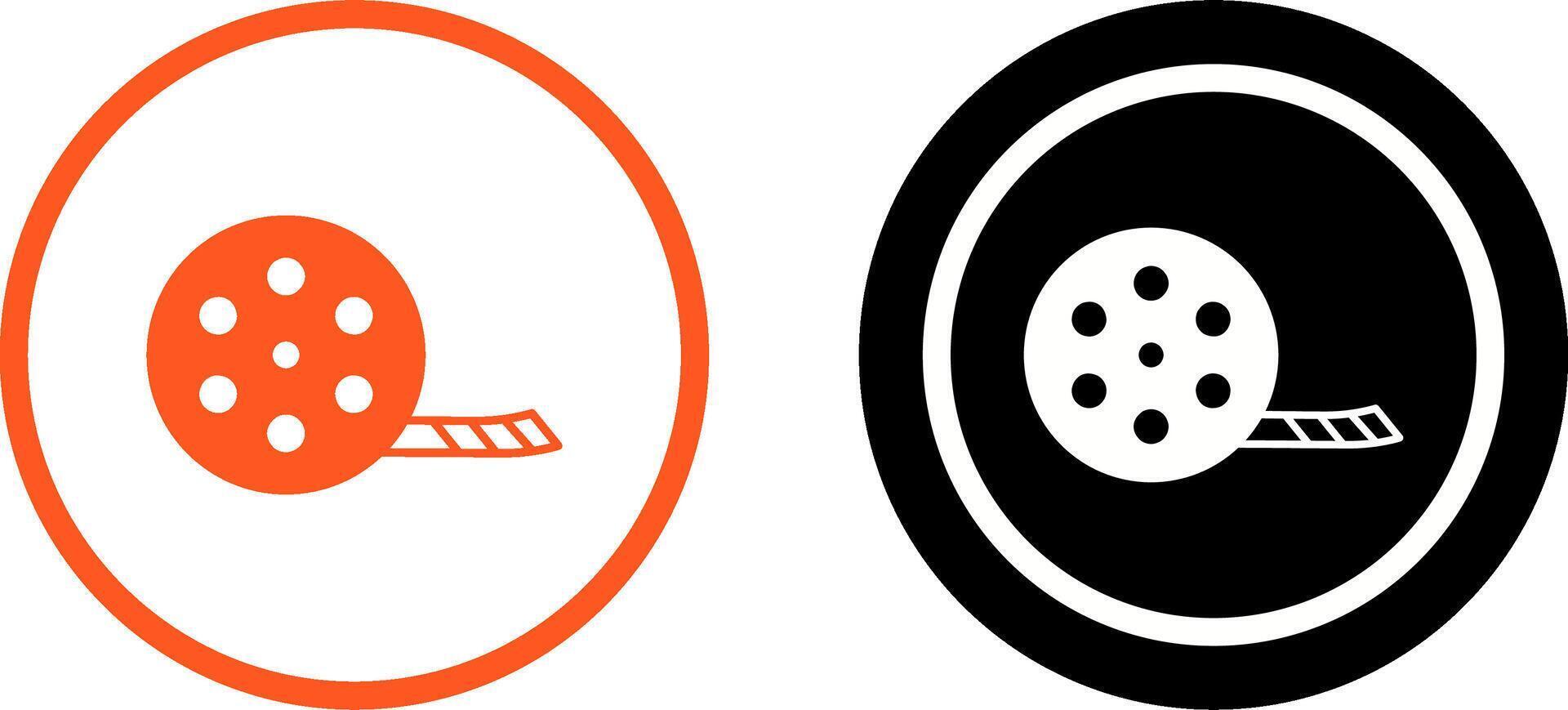 Unique Film Reel Icon Design vector