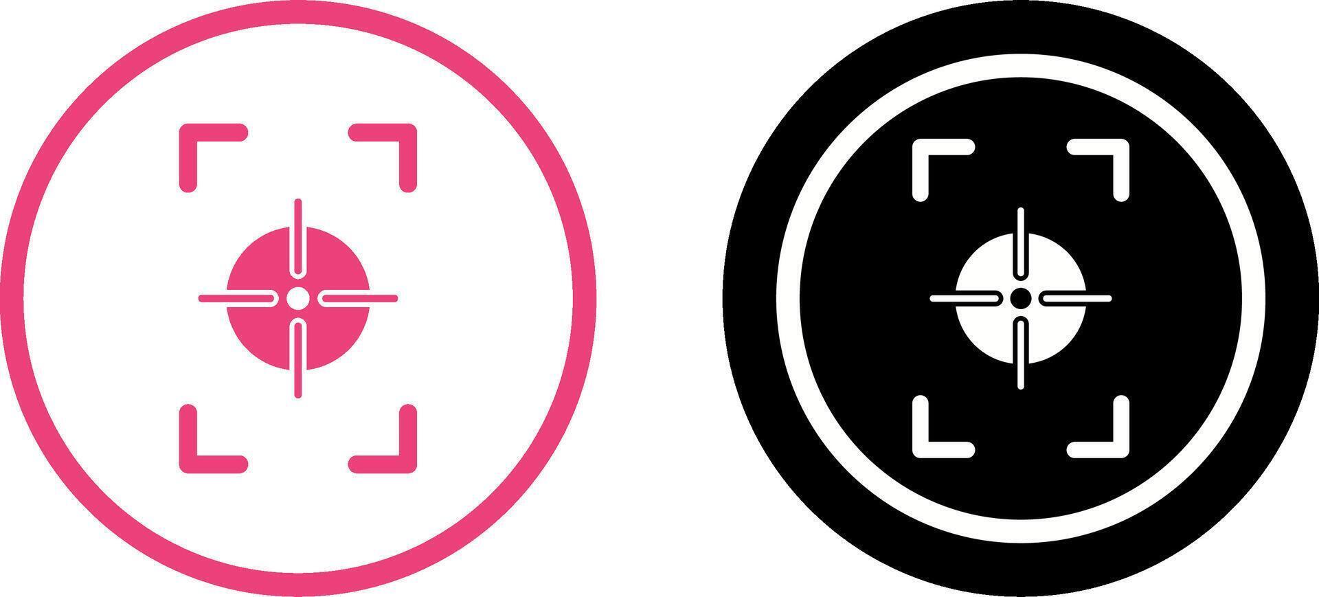 Unique Focus Vertical Icon Design vector