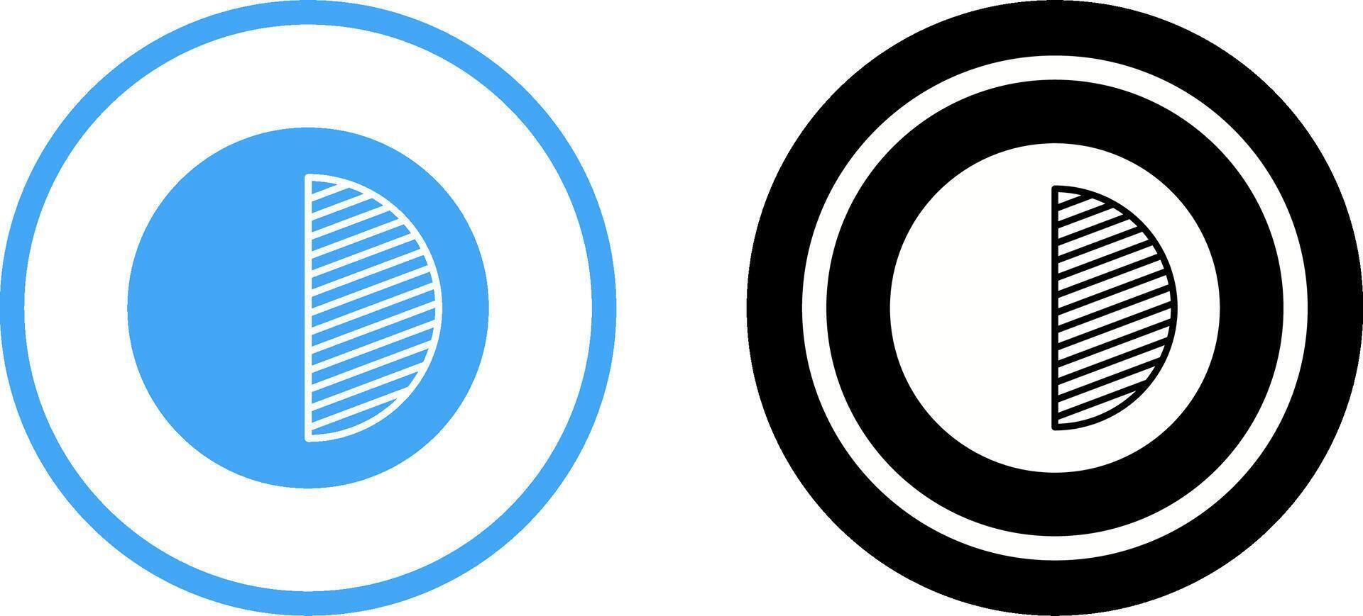 Unique Contrast Icon Design vector