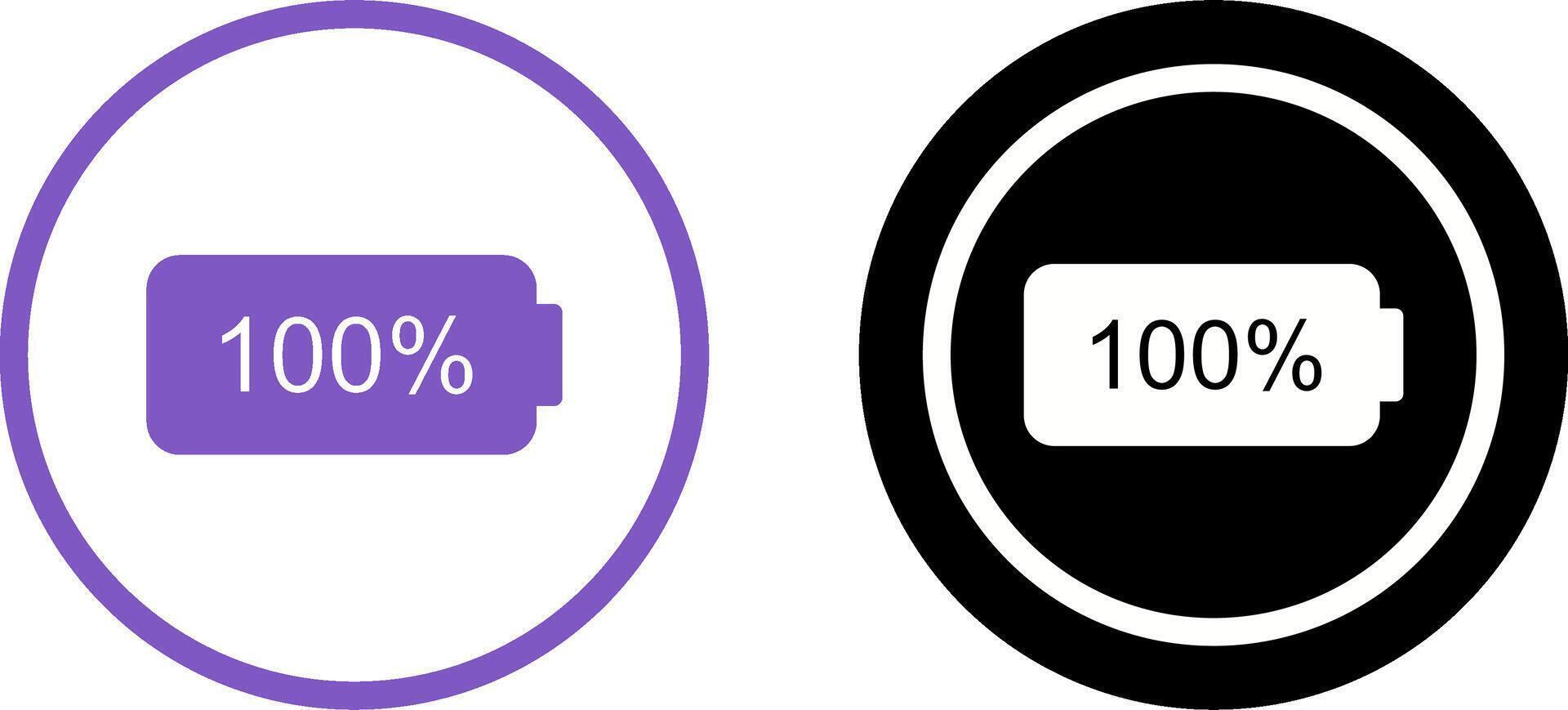 Unique Full Battery Icon Design vector