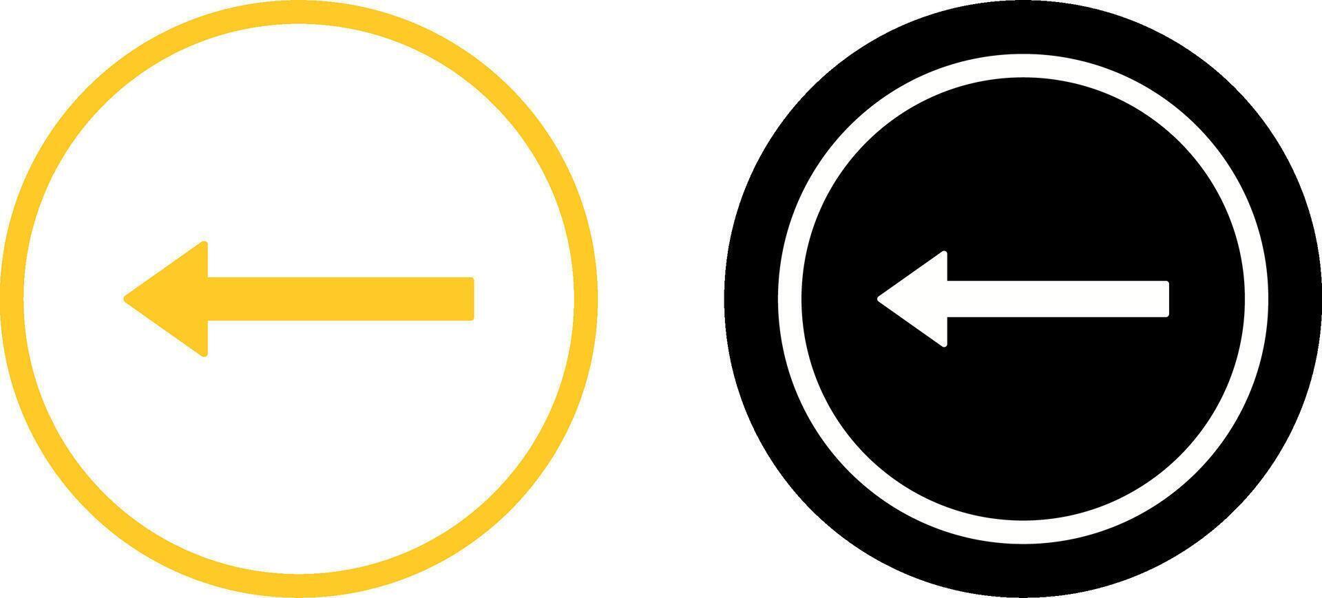 Unique Left Arrow Icon Design vector