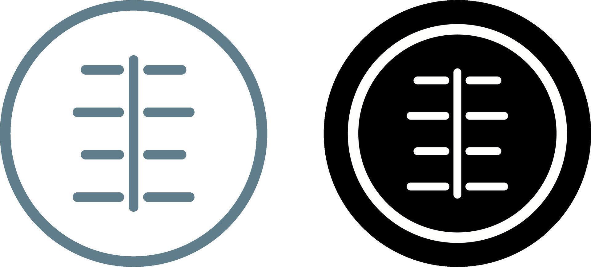 Unique Center Align Icon Design vector