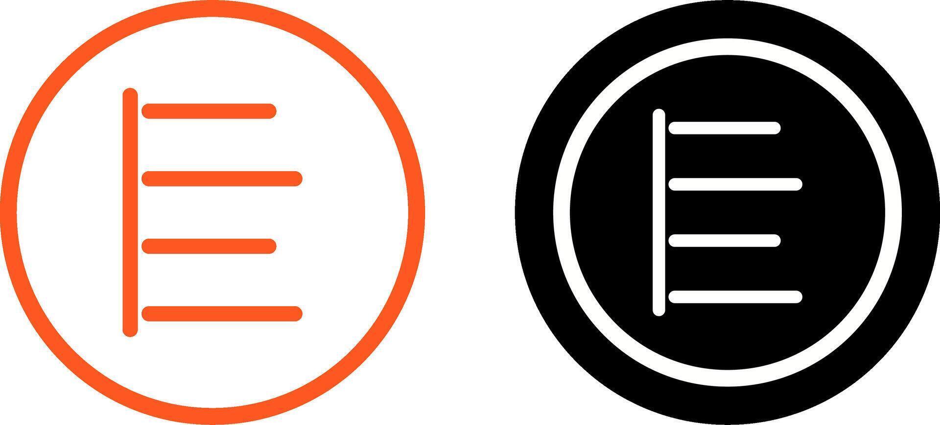 Unique Left Align Icon Design vector
