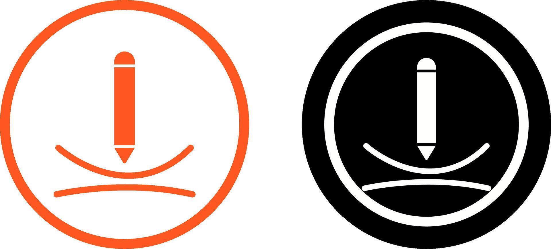 Draw Curve Icon Design vector