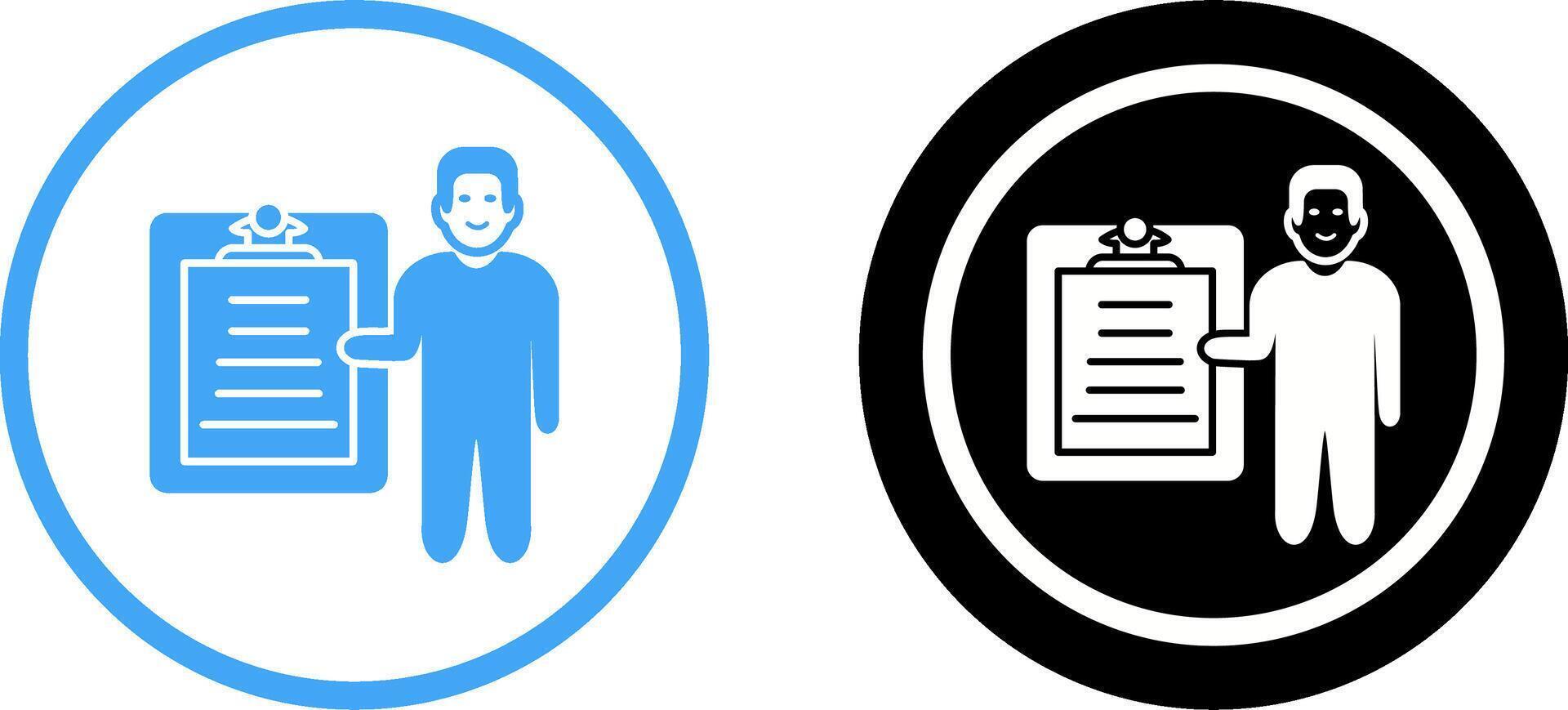 Unique Male Presenter Icon Design vector
