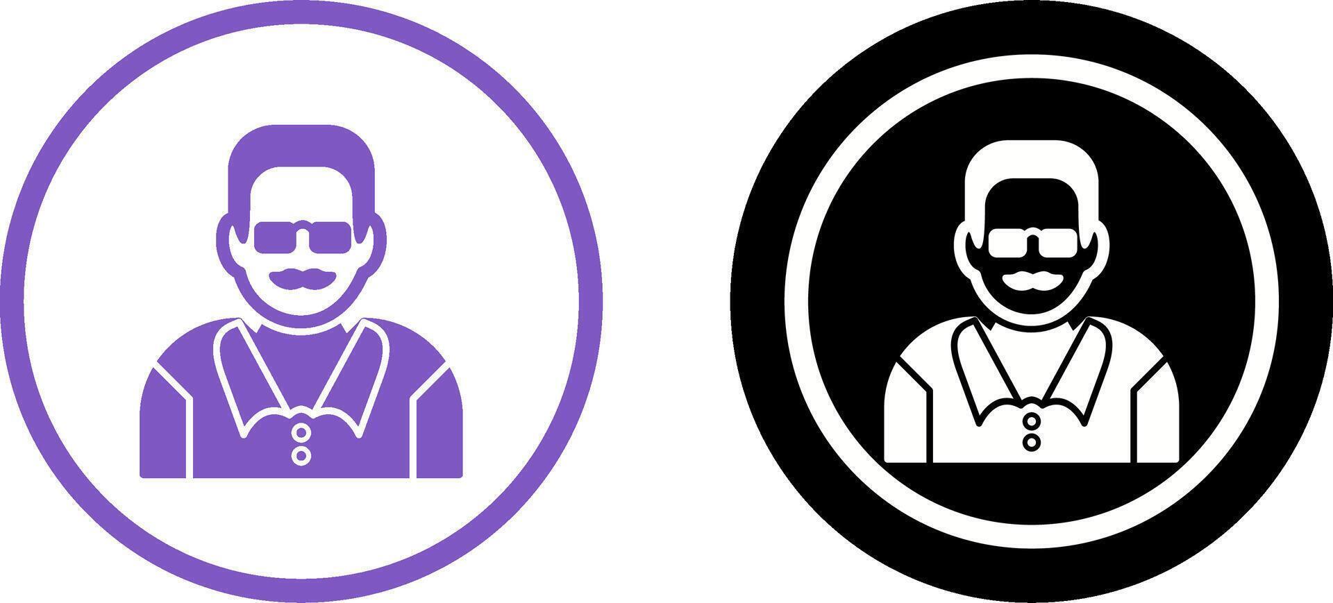 Unique Male Professor Icon Design vector
