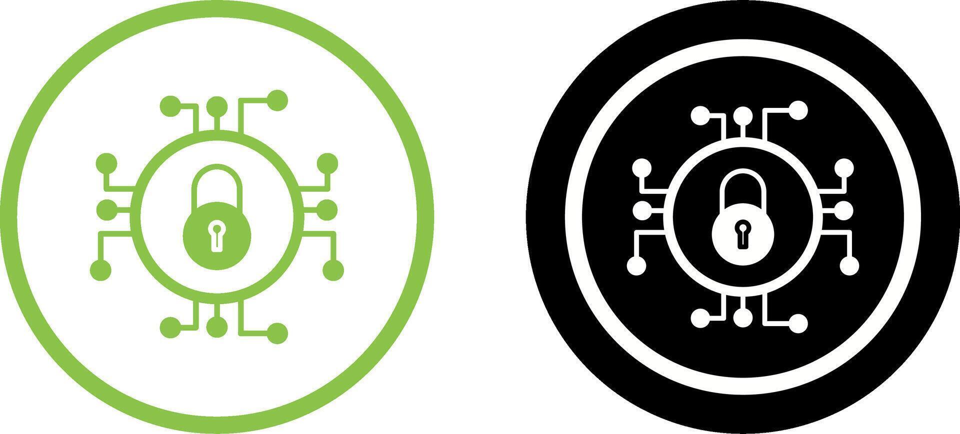 Unique Data Security Icon Design vector