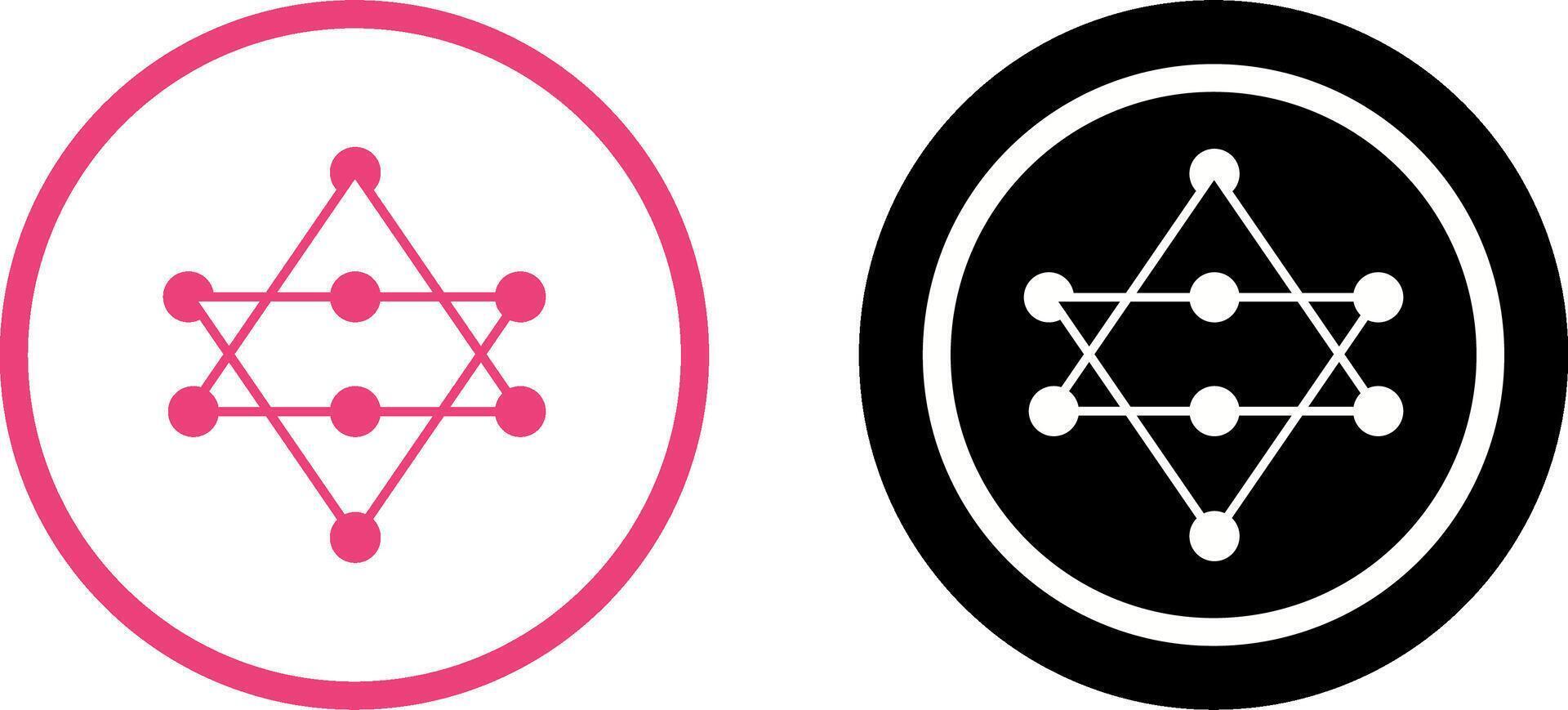 Unique Networks Icon Design vector