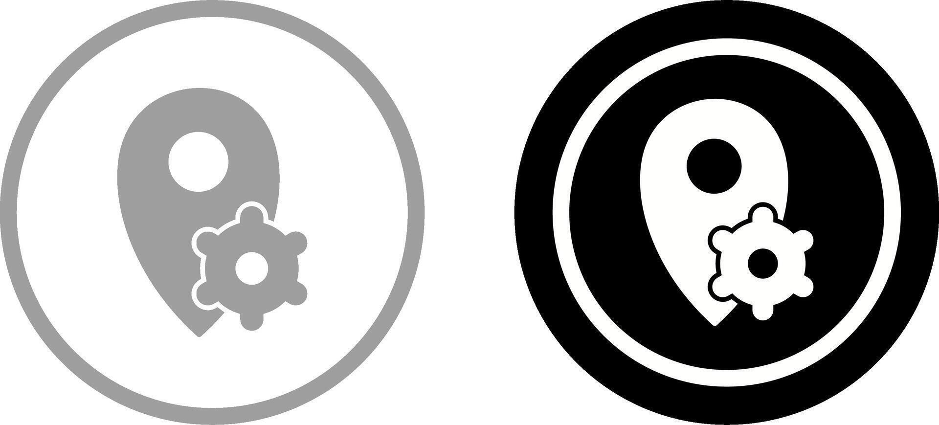 Location Settings Icon Design vector