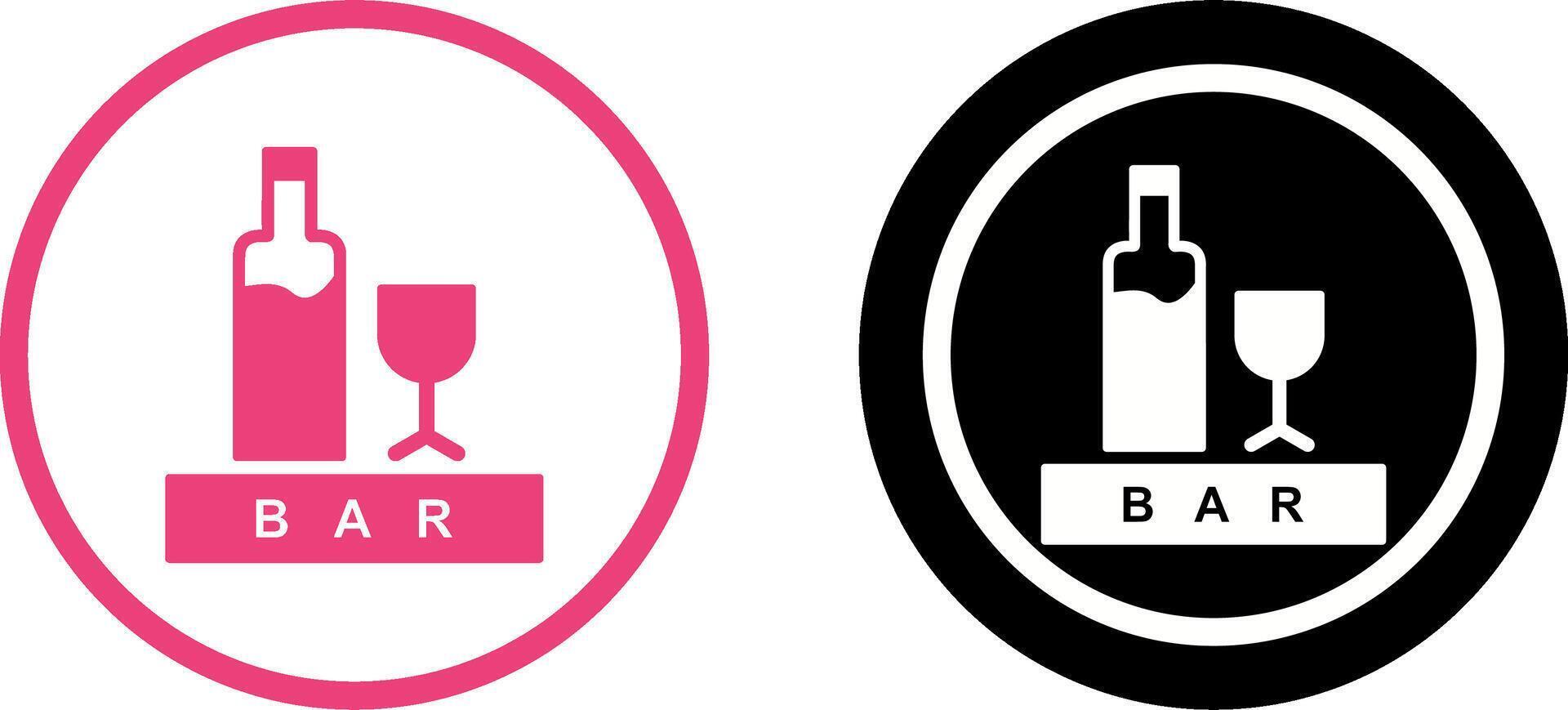 Unique Bar Sign Icon Design vector