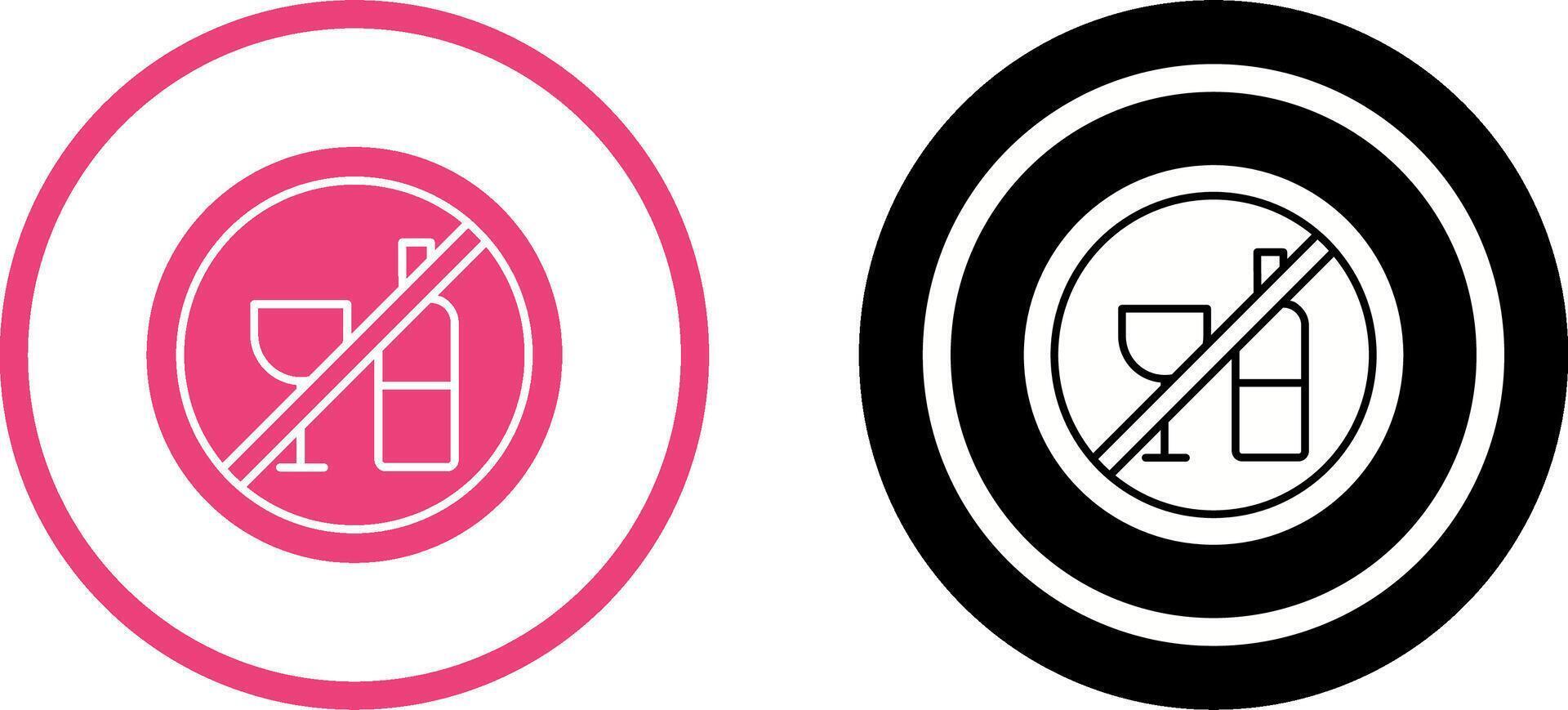No Drinking Icon Design vector