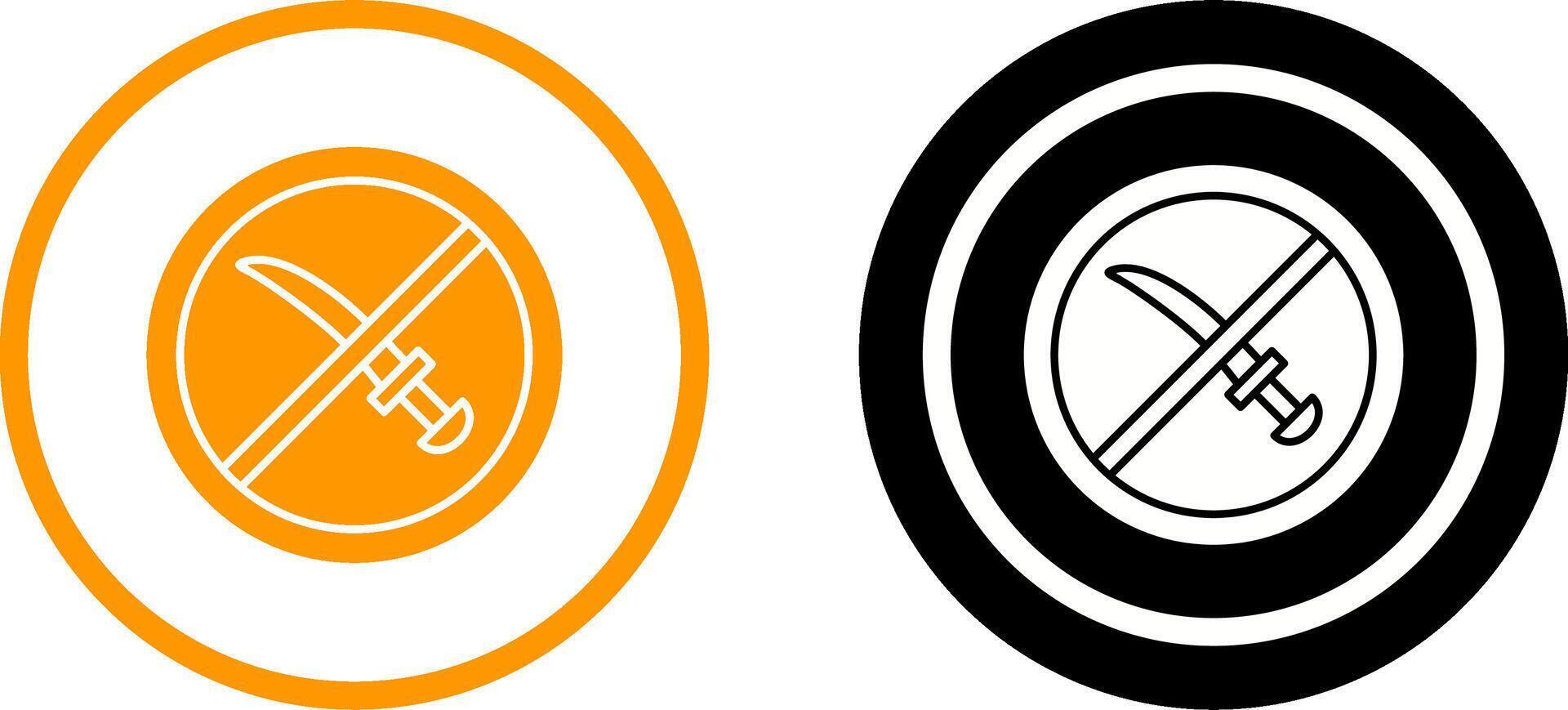 No Weapons Icon Design vector