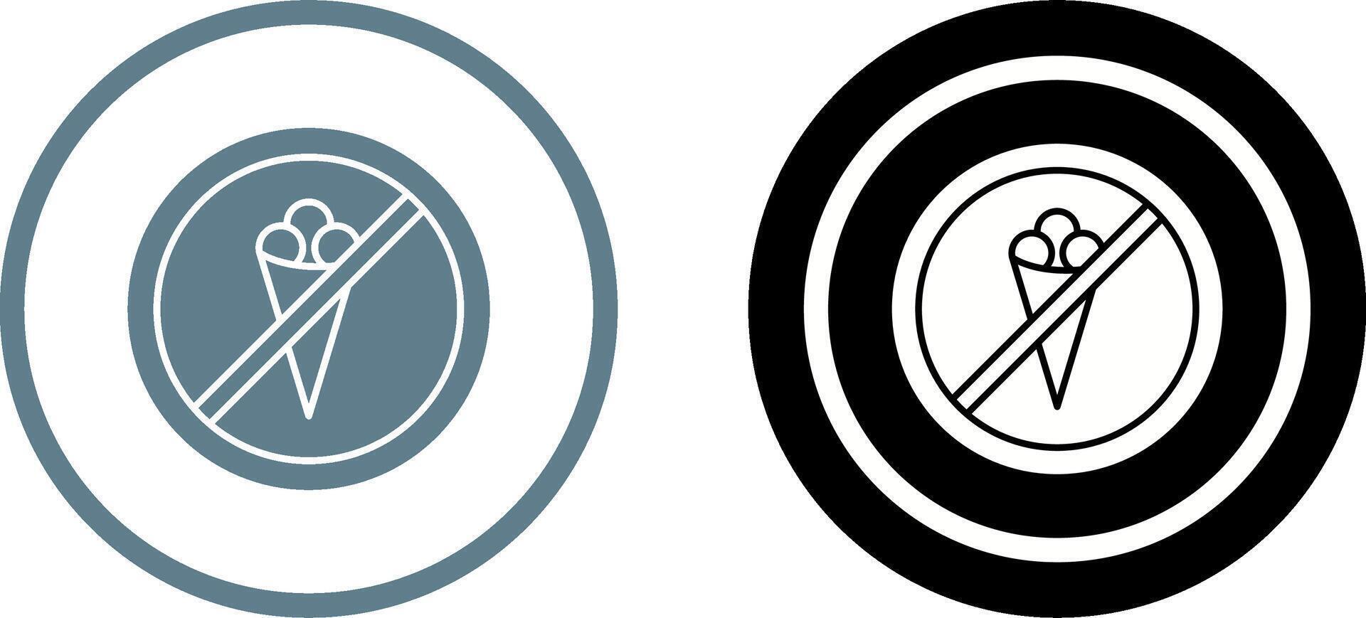 No Icecream Icon Design vector