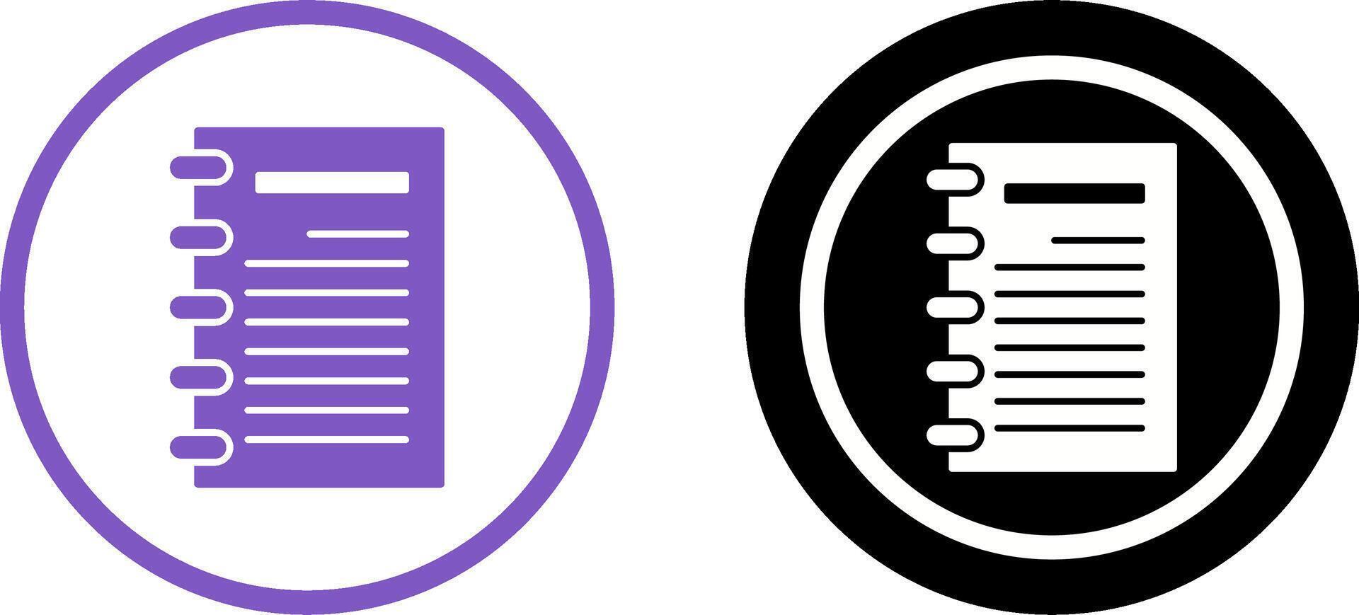 Notepad Icon Design vector