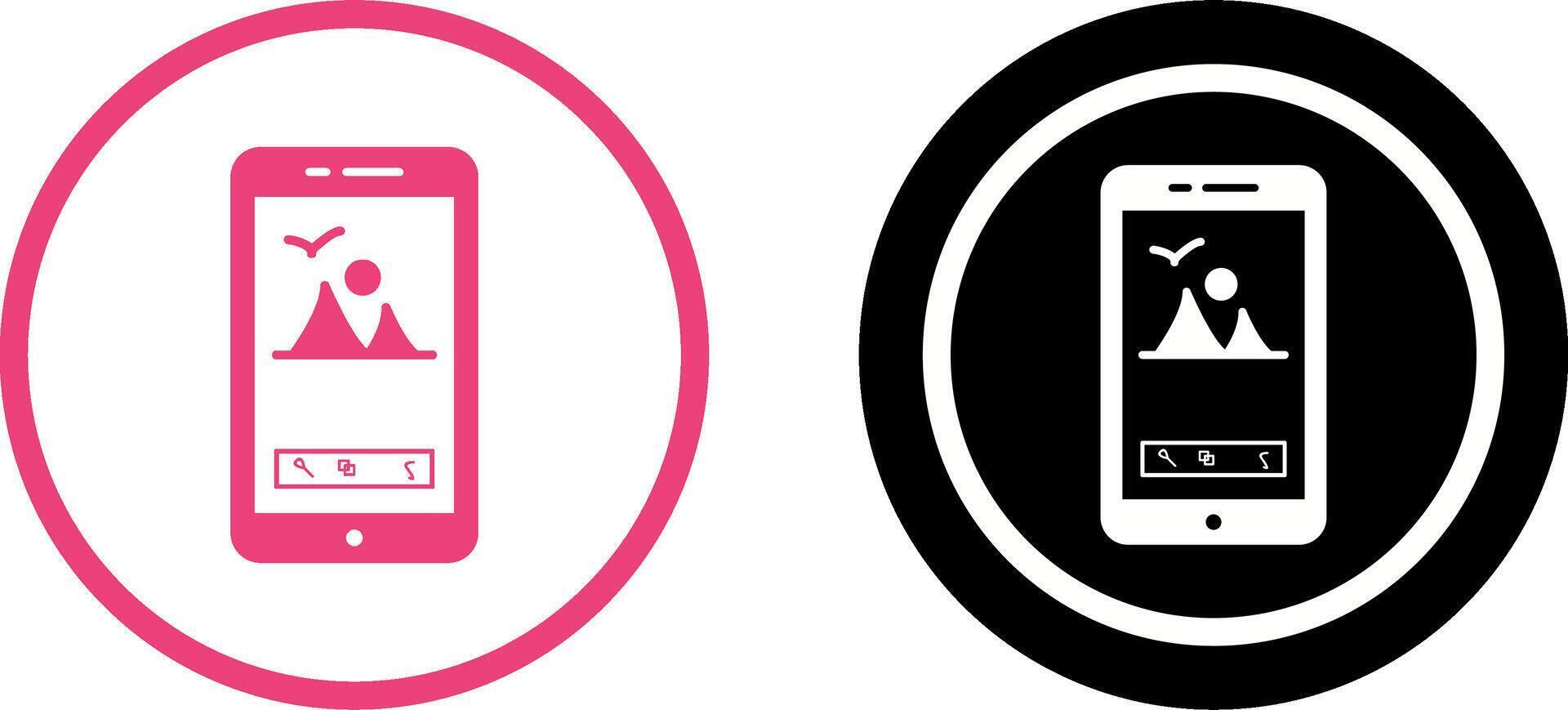 Unique Edit Picture Icon Design vector