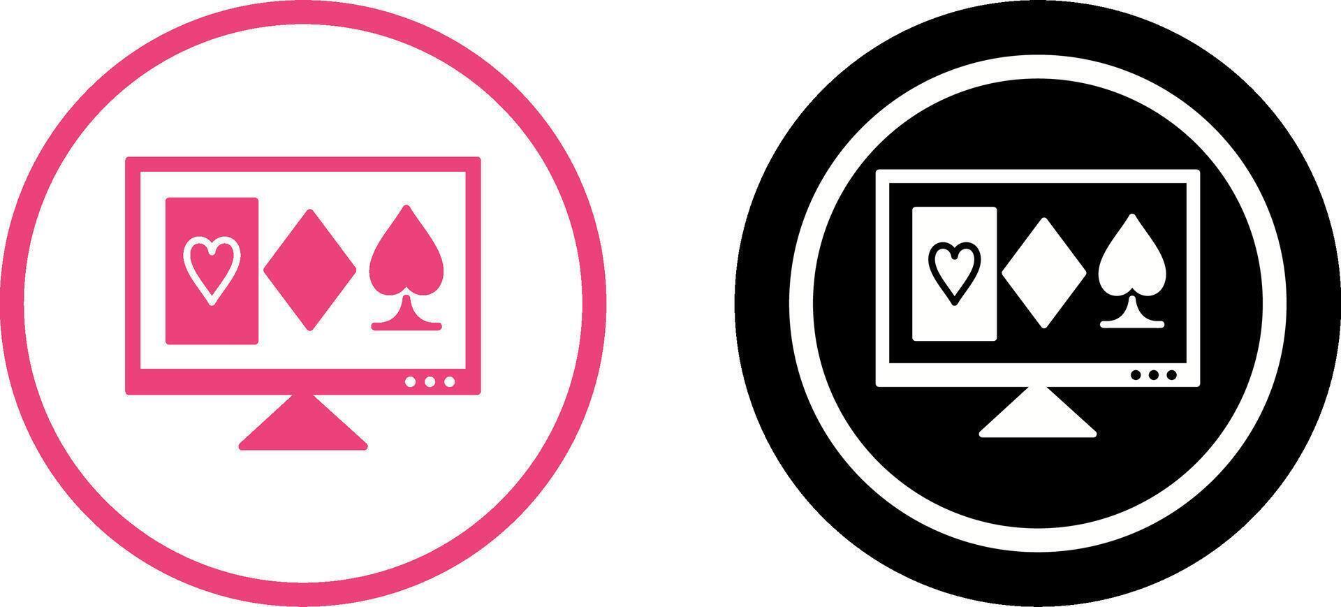 Online Gambling Icon Design vector