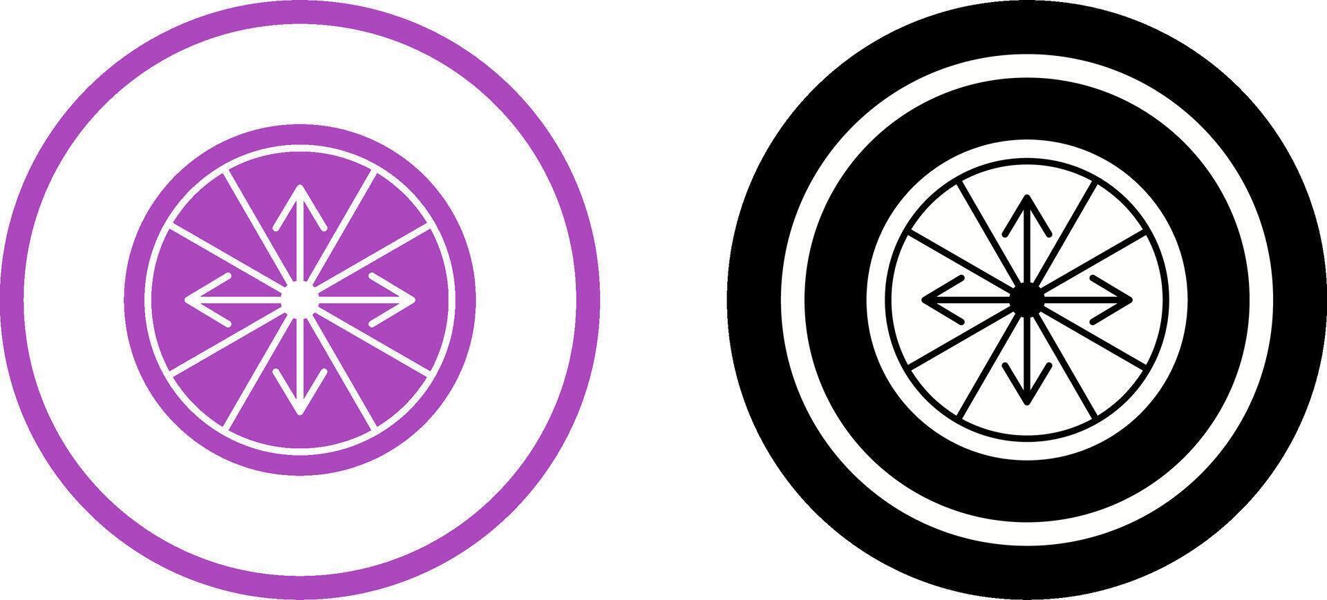Roulette with Arrow Icon Design vector