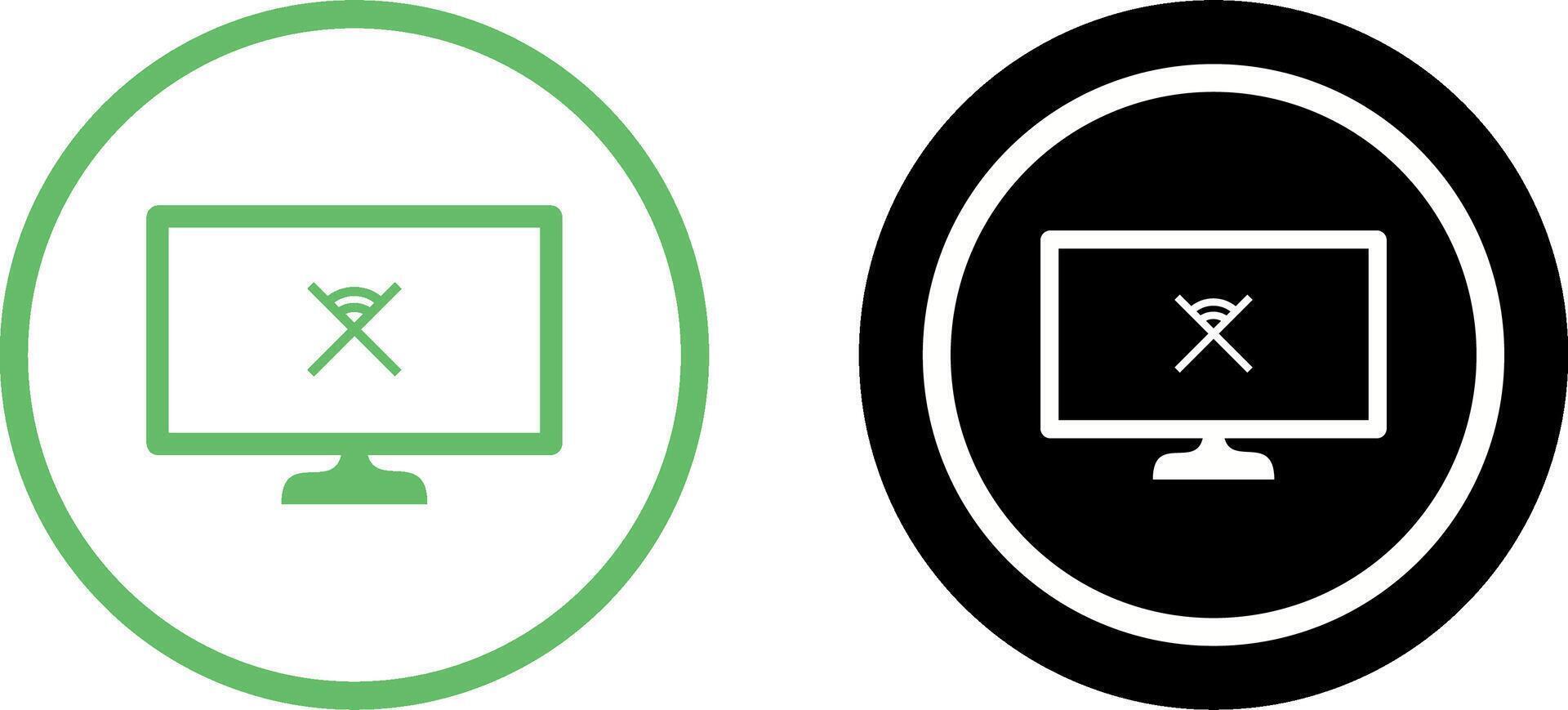 Unique Disconnected Network Icon Design vector