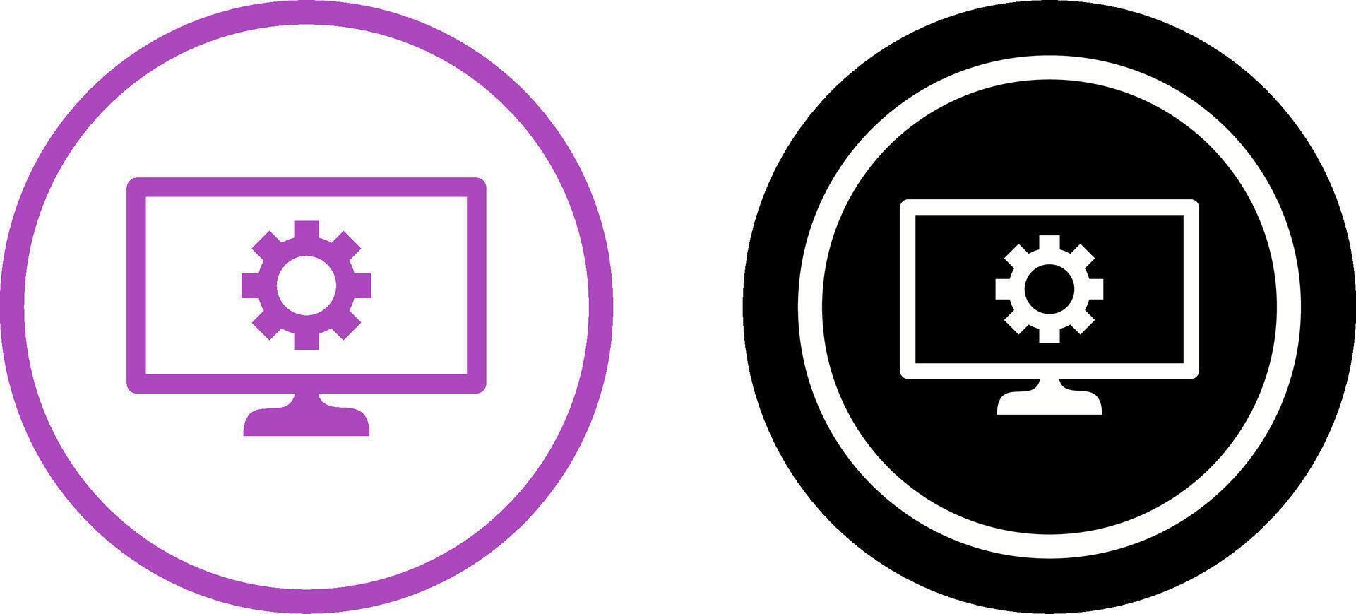 Unique Network Settings Icon Design vector