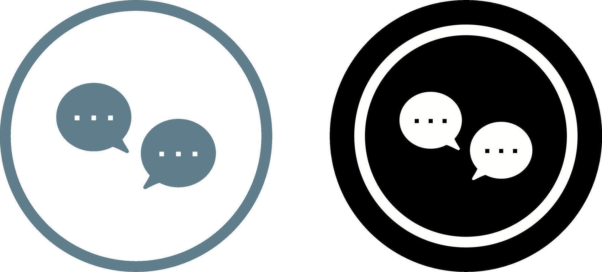 Unique Conversation Bubbles Icon Design vector