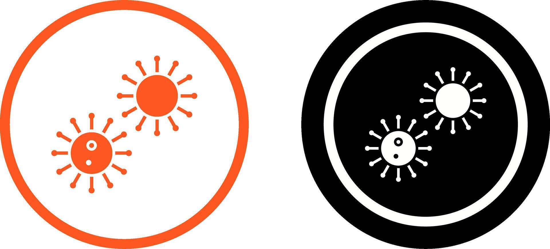 Unique Virus Icon Design vector