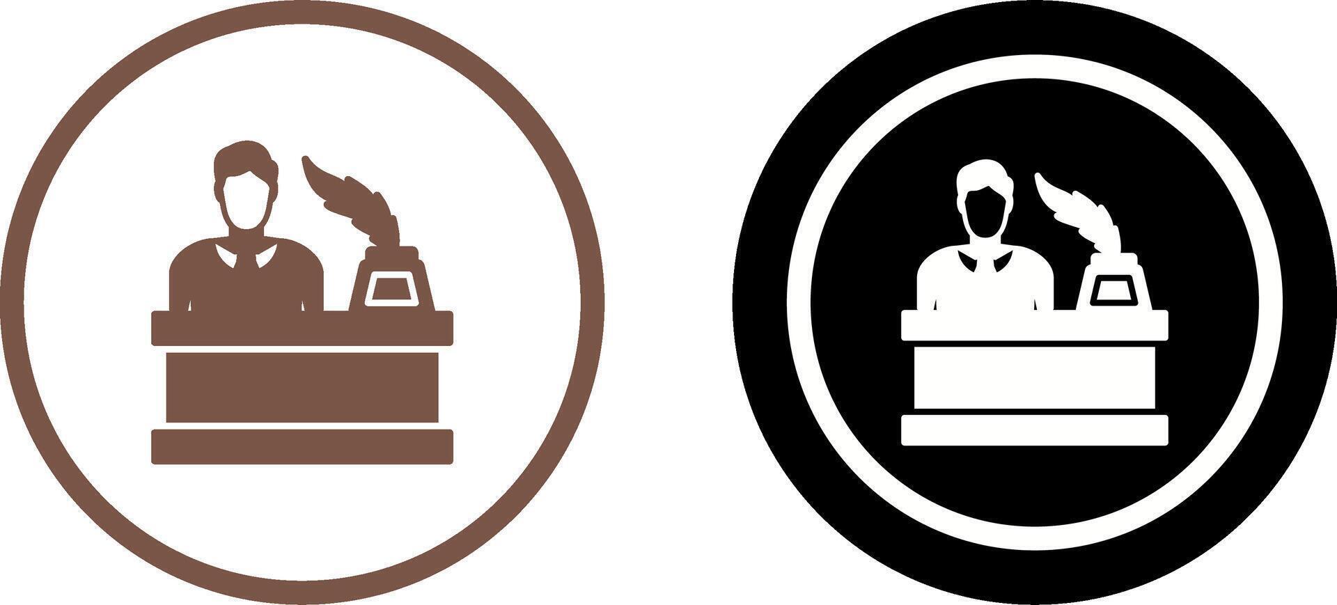 magistrate Icon Design vector