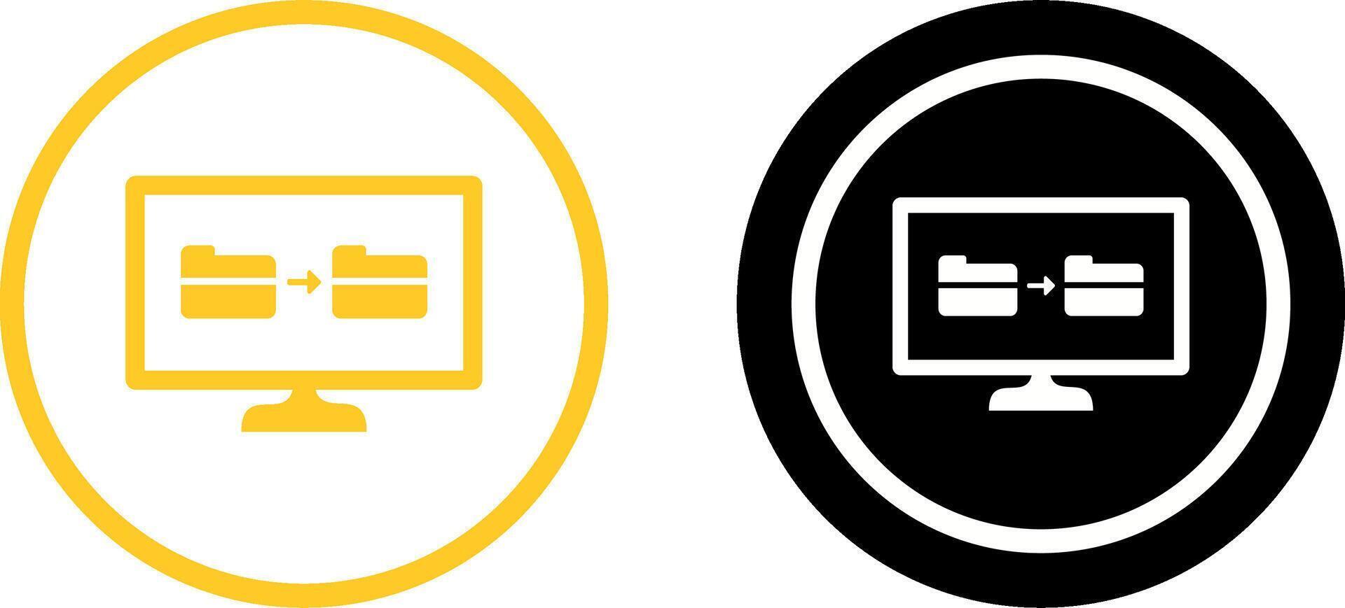Unique File Sharing Icon Design vector