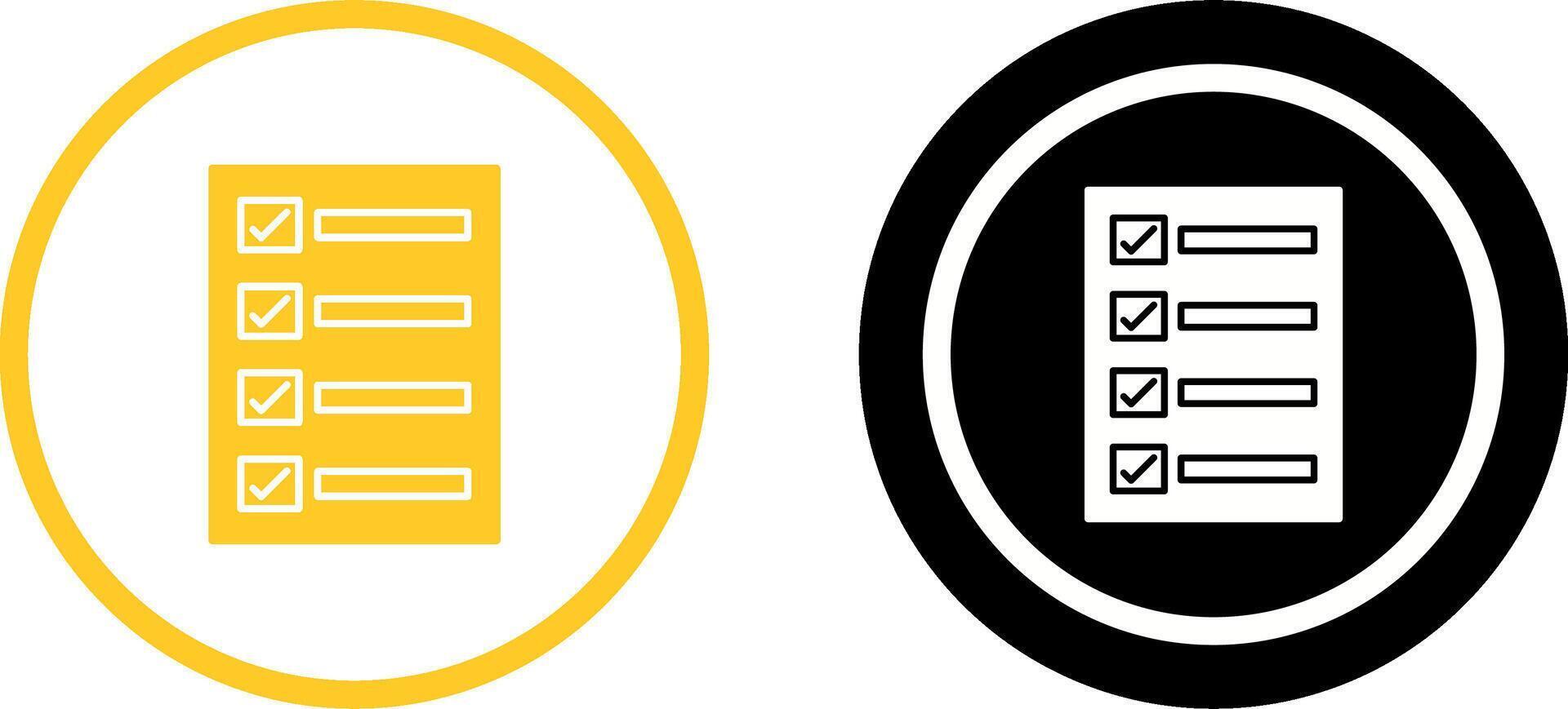 Filling Ballot Paper Icon Design vector