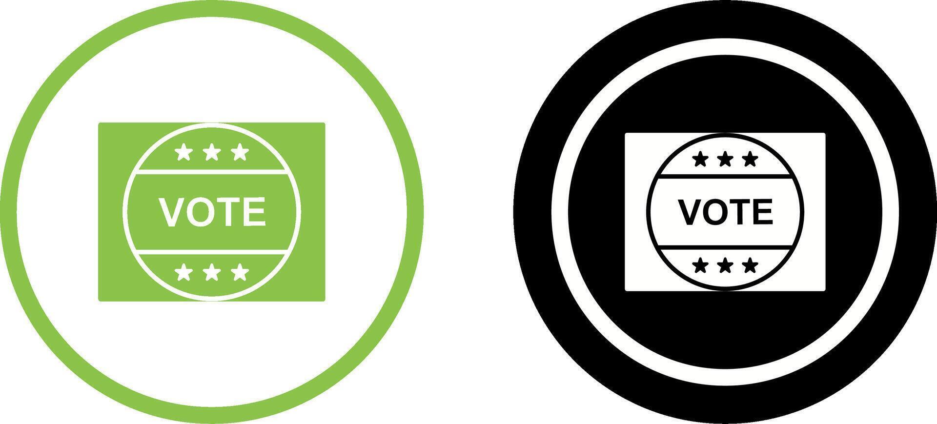 Vote Sticker Icon Design vector