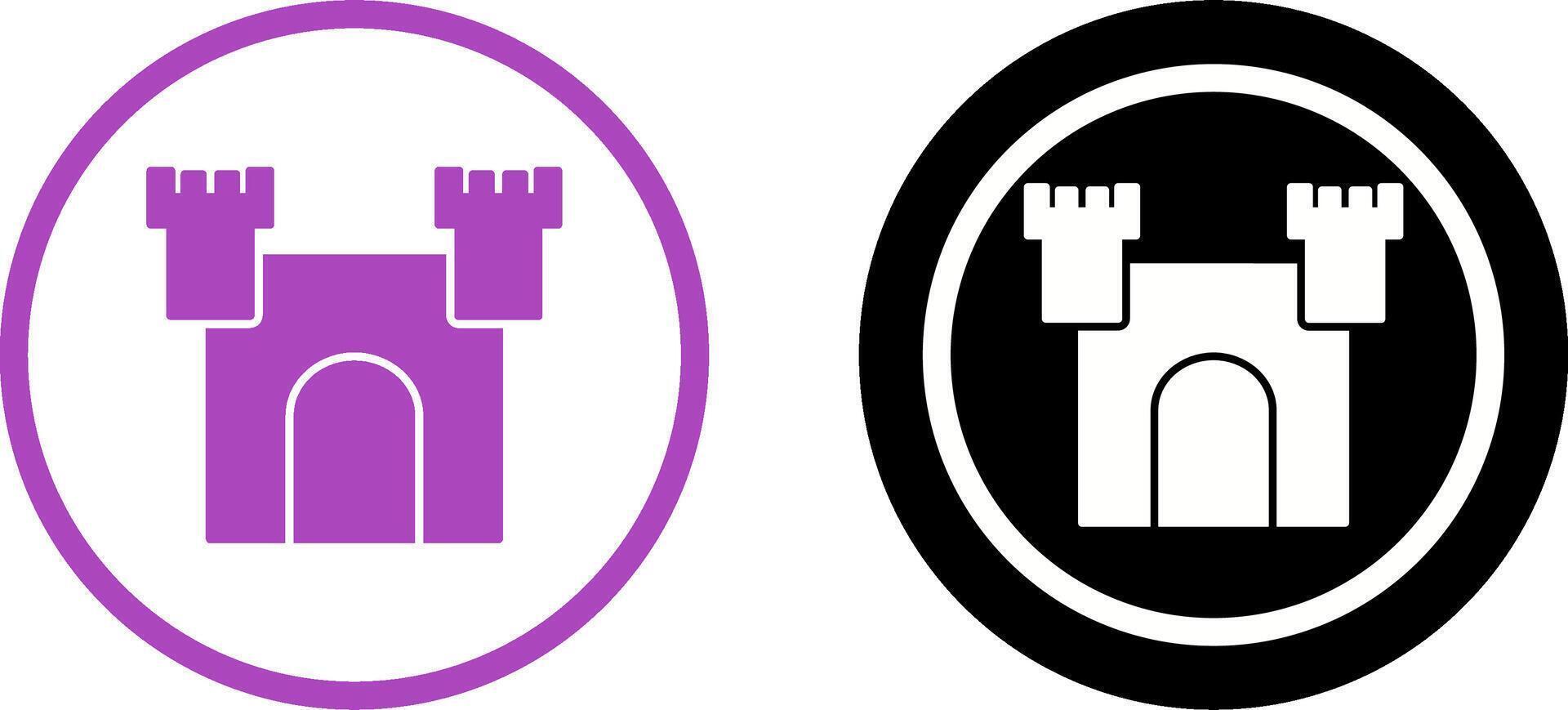 Unique Castle Icon Design vector