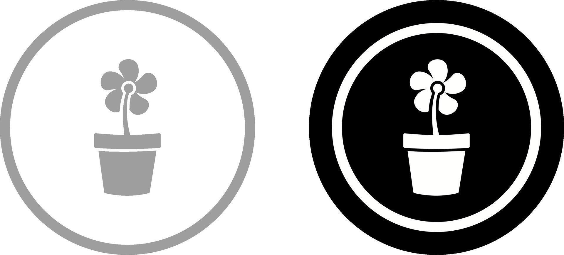 Flower Pot Icon Design vector