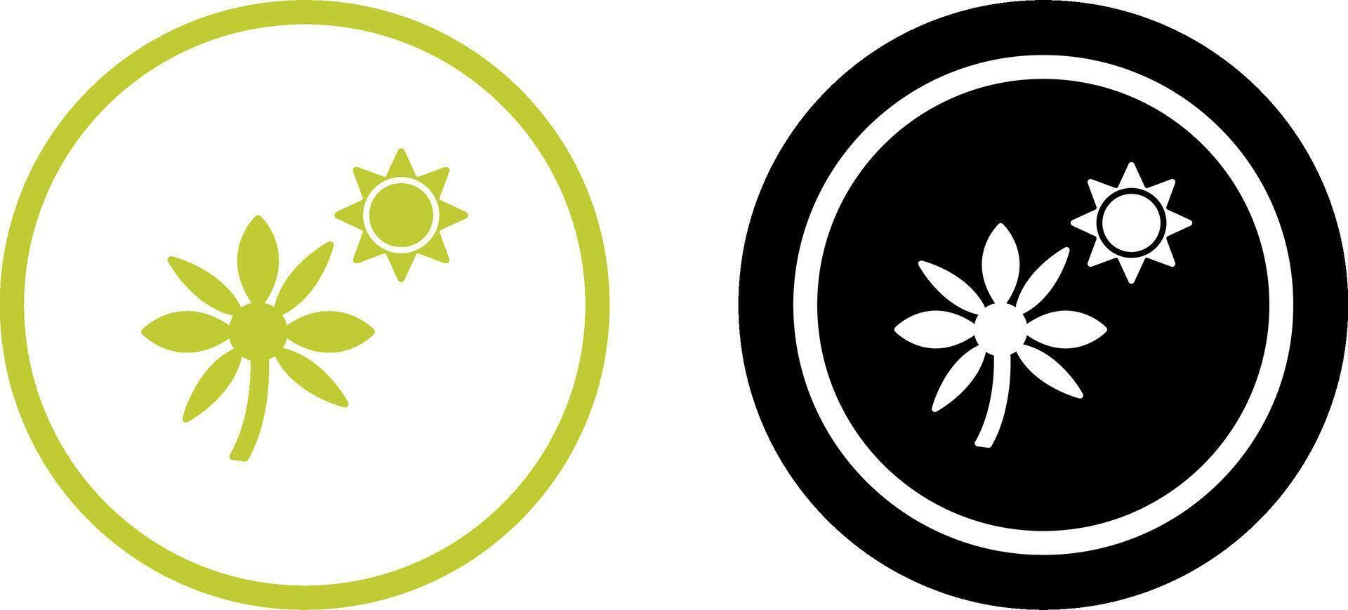 Flower in sunlight Icon Design vector