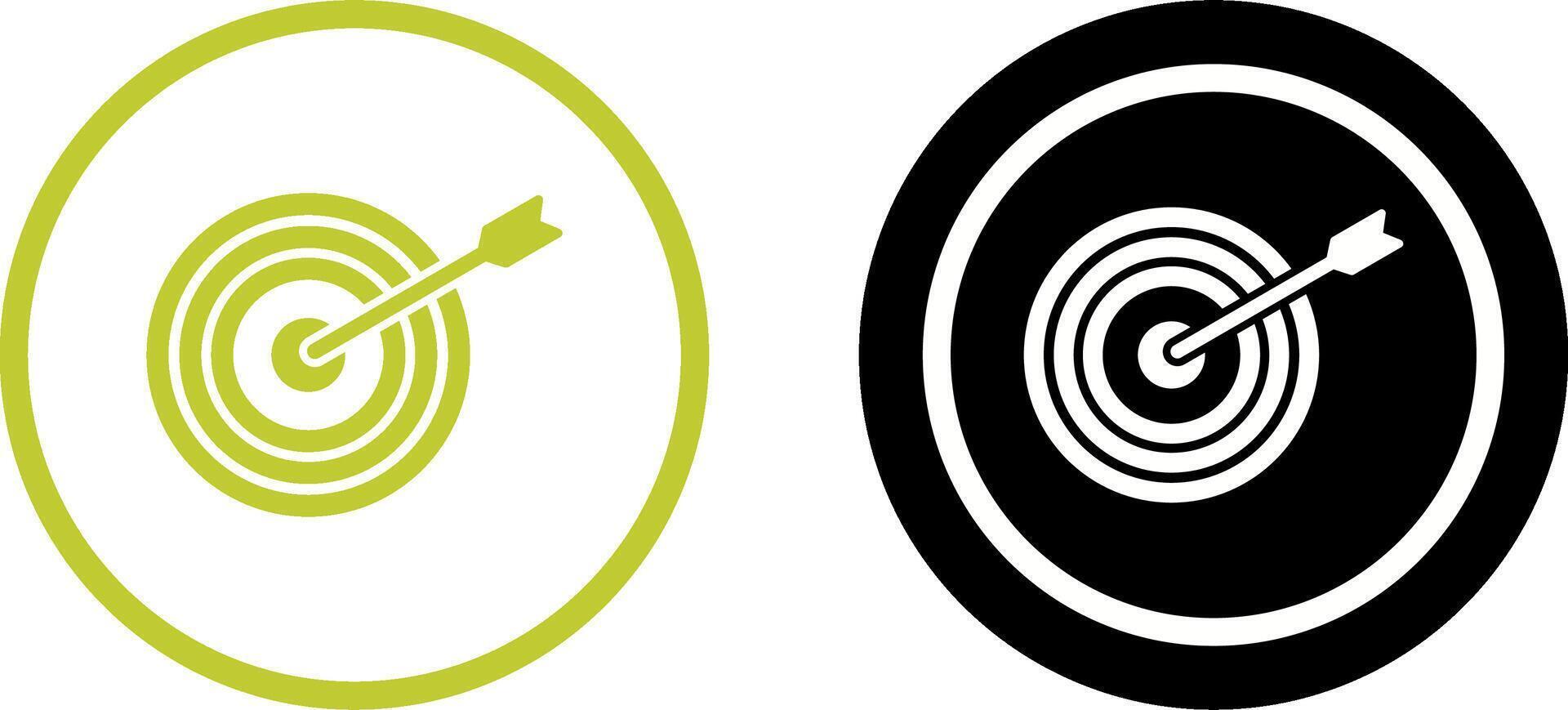 Unique Dartboard Icon Design vector