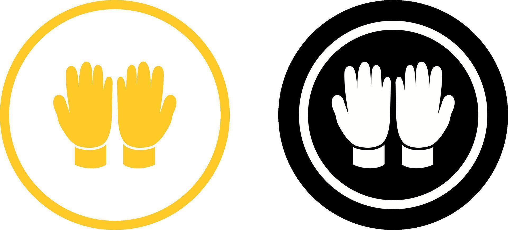 Gardening Gloves Icon Design vector