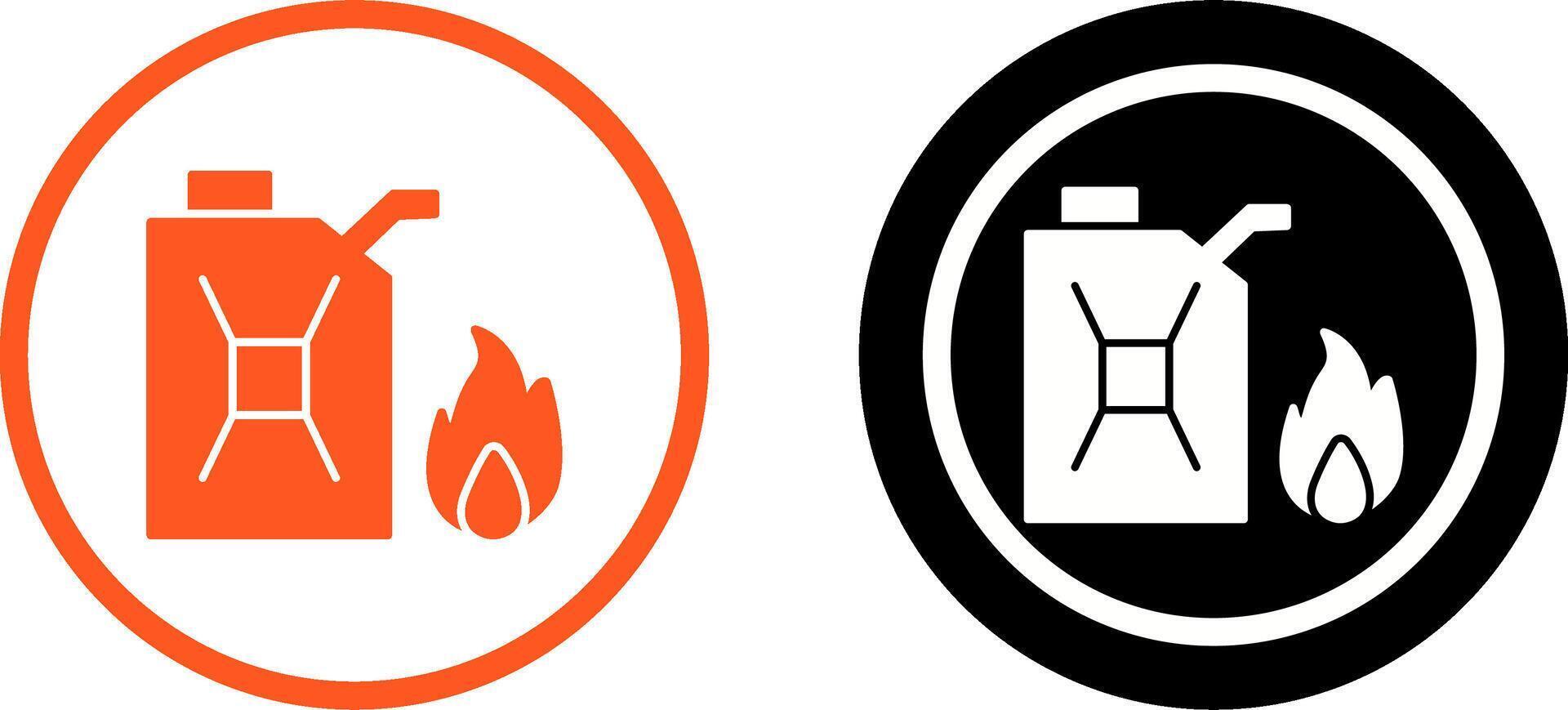 Unique Fuel to Fire Icon Design vector