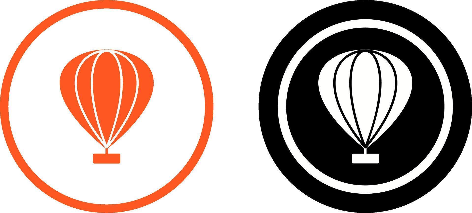 Hot Air Balloon Icon Design vector