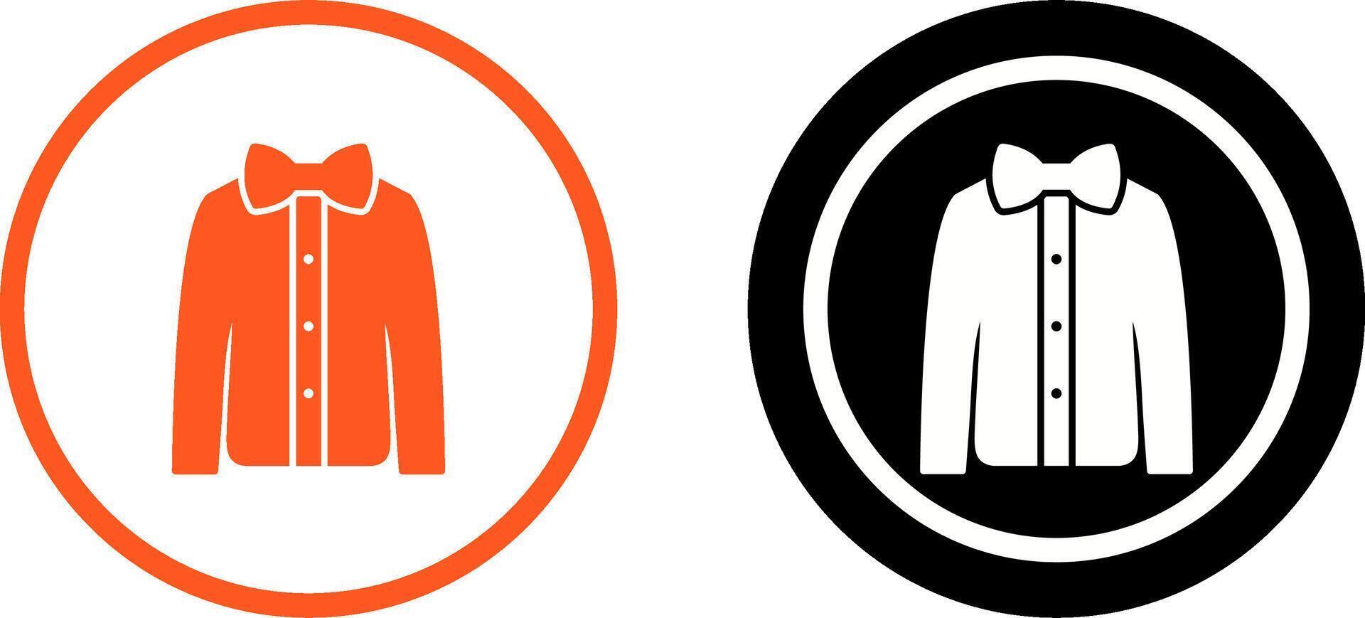 Shirt with Bow Icon Design vector