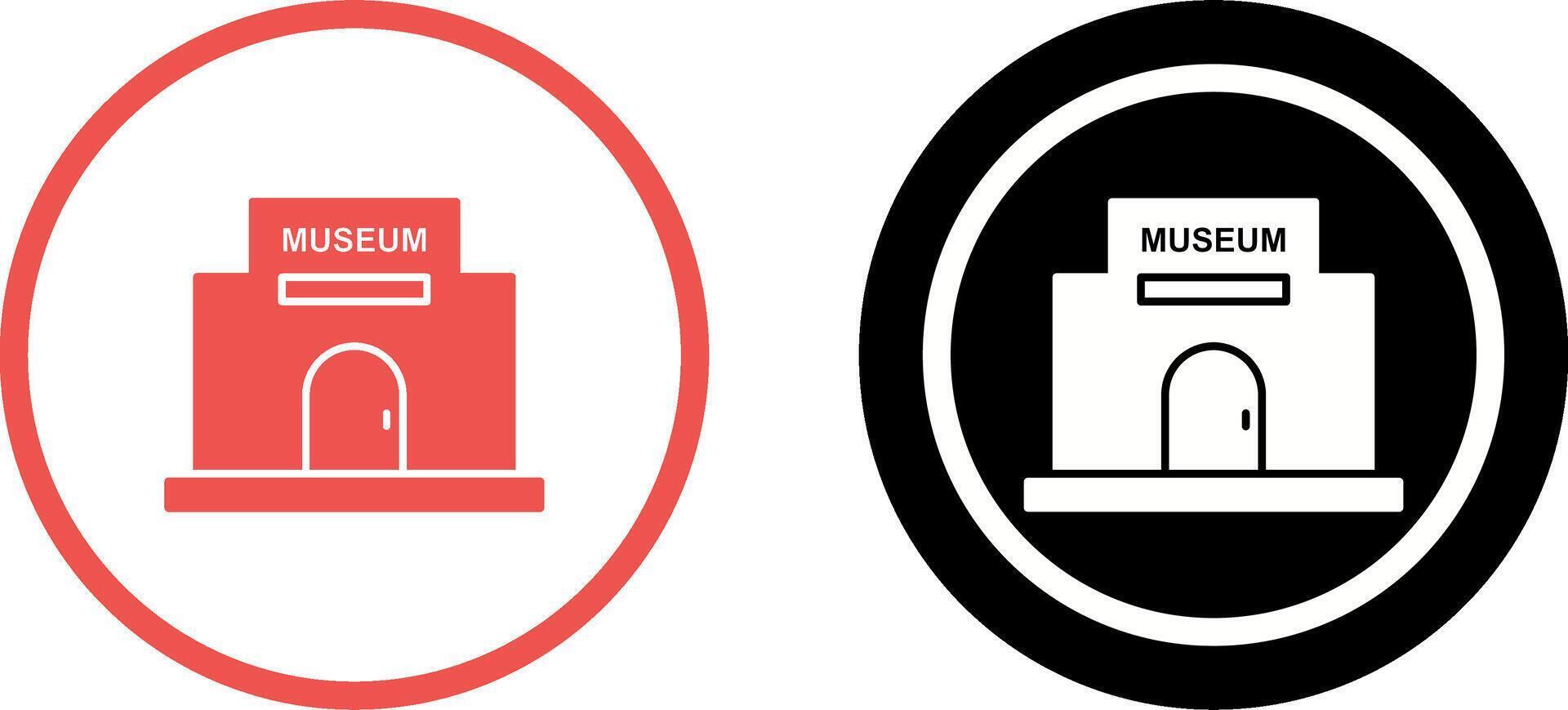 Museum Building Icon Design vector