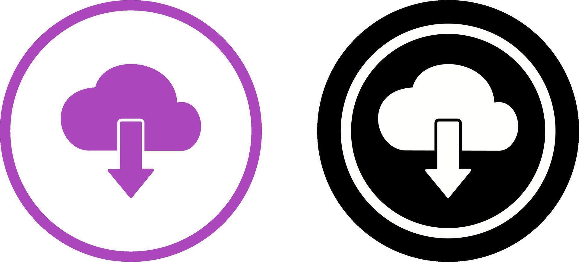 Download from Cloud Icon Design vector