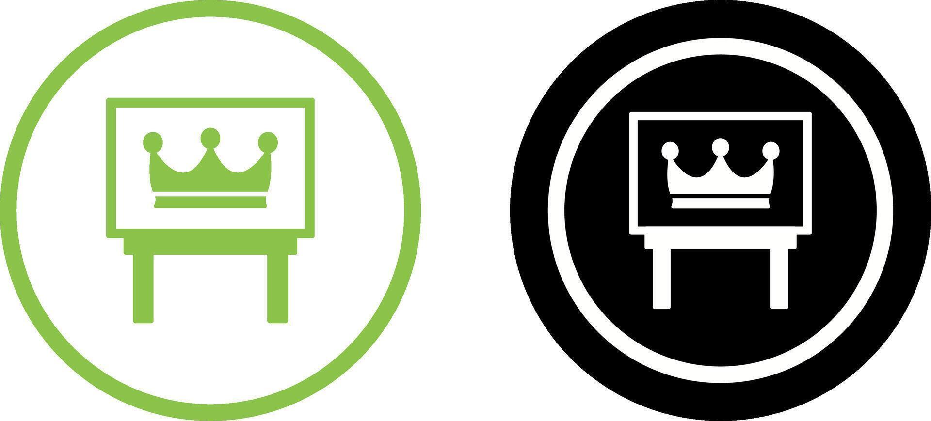 Crown Exhibit Icon Design vector