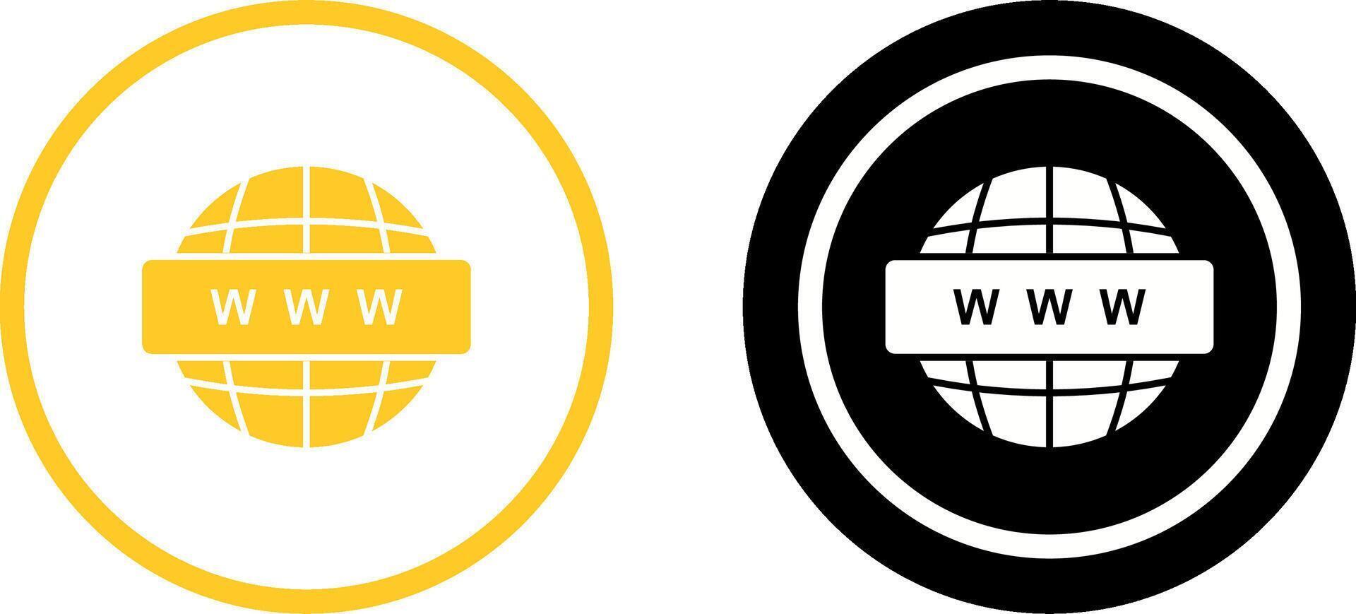 World Wide Web Icon Design vector