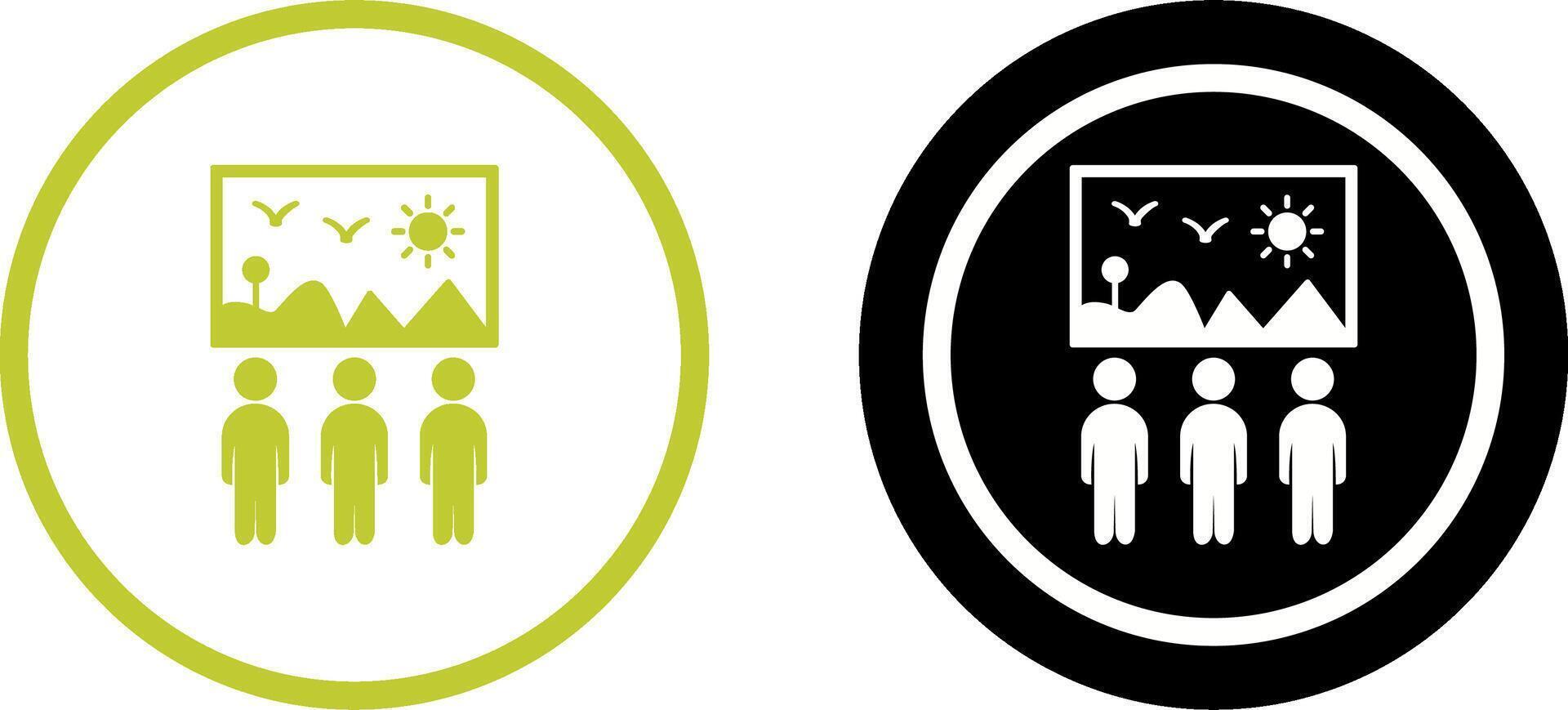 Viewing Painting Icon Design vector