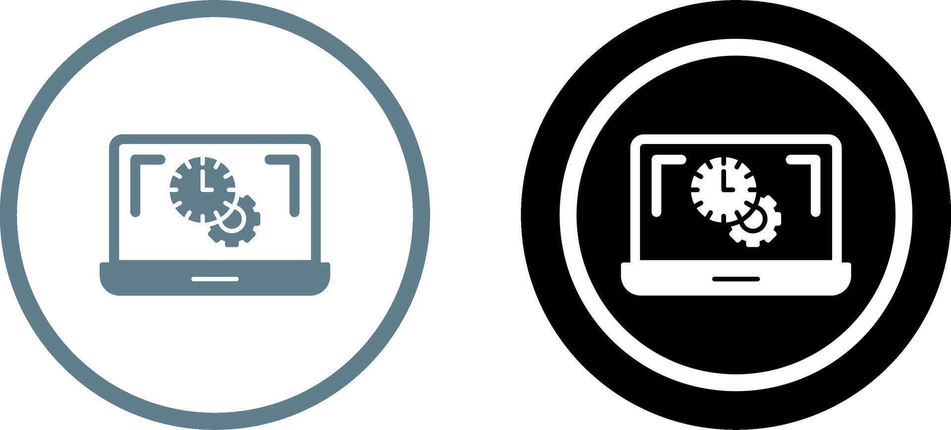 Flex Time Icon Design vector