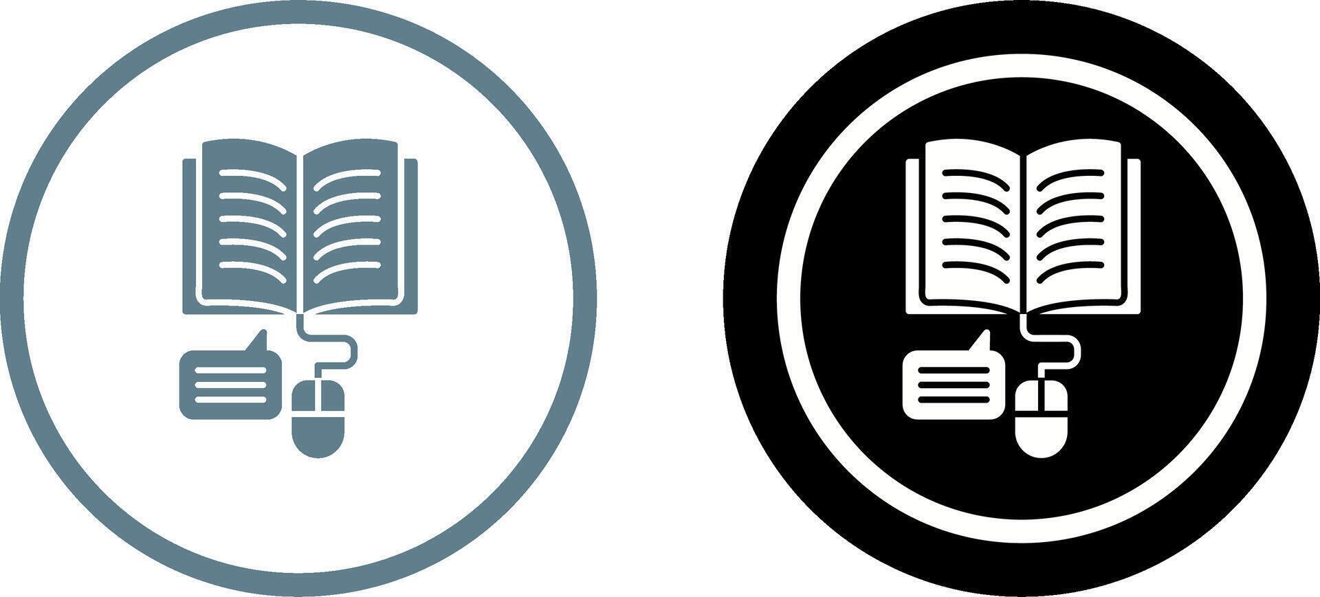 Online Learning Icon Design vector